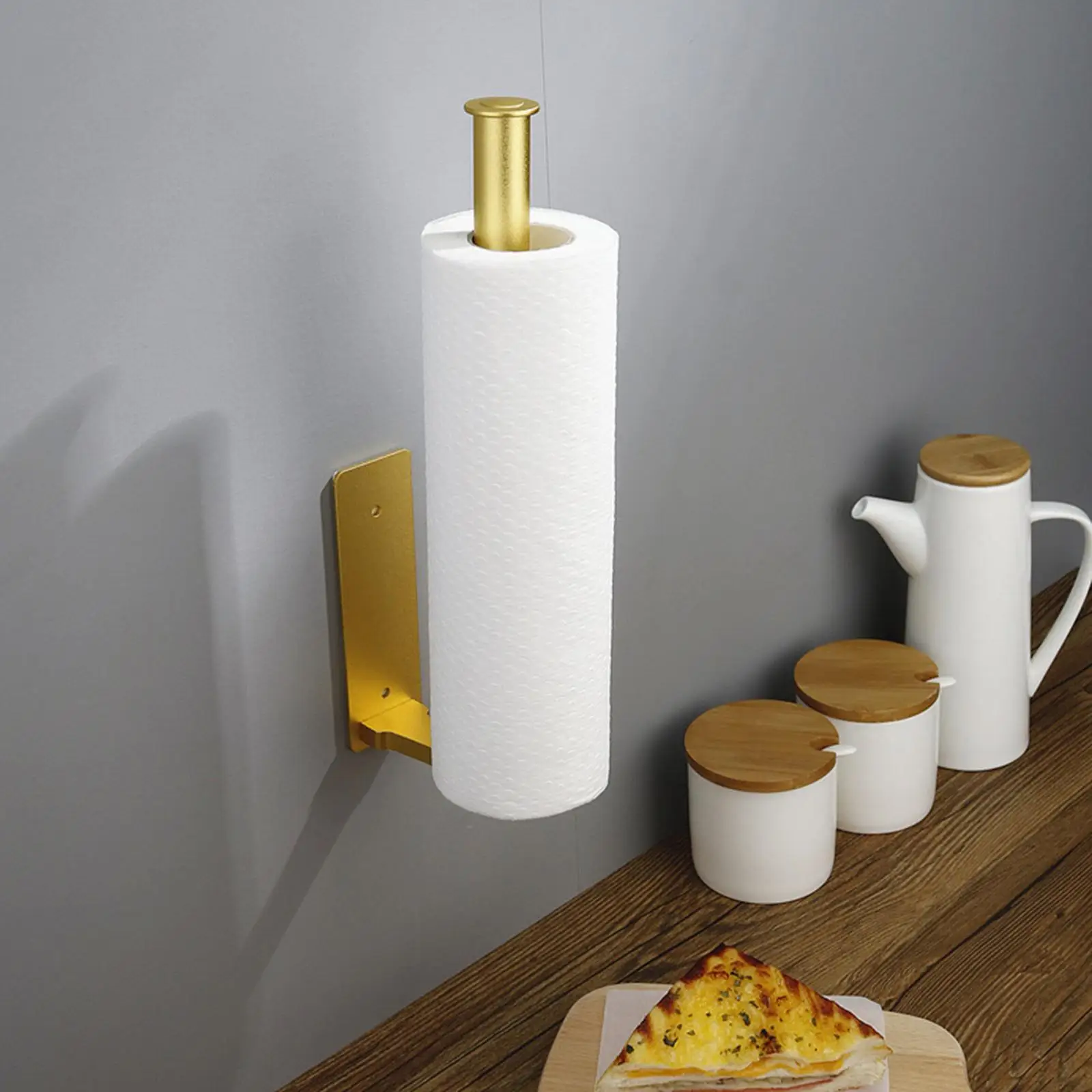 Aluminum Paper Towel Holder Paper Towel Dispenser Stand for Bathroom Kitchen