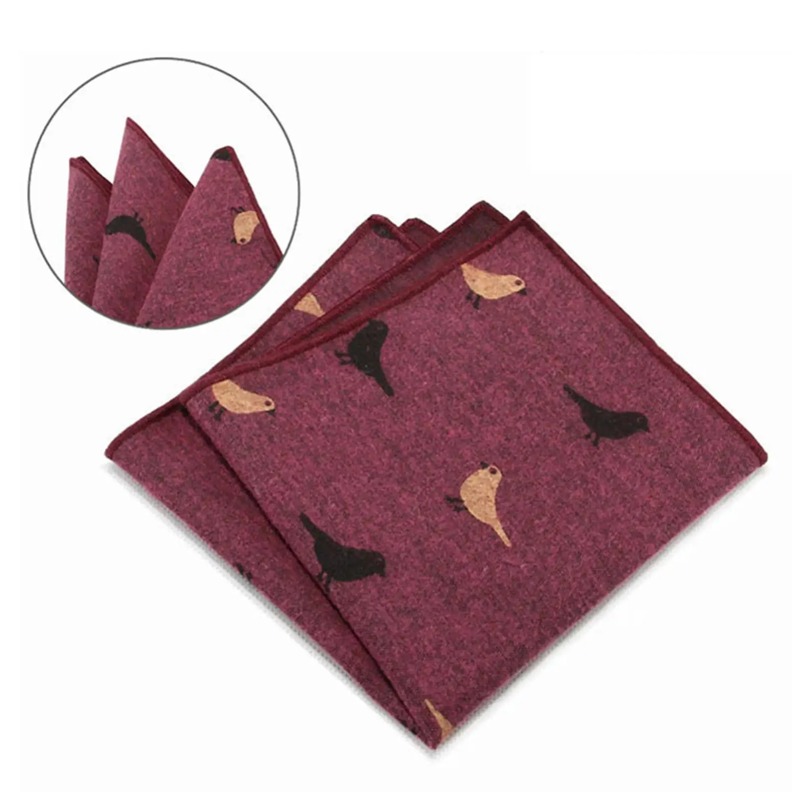 Casual Men  Wristband cotton Hankies Print Pattern Scarves Gift for Father Pocket for Business Suit Lattice Father Adult