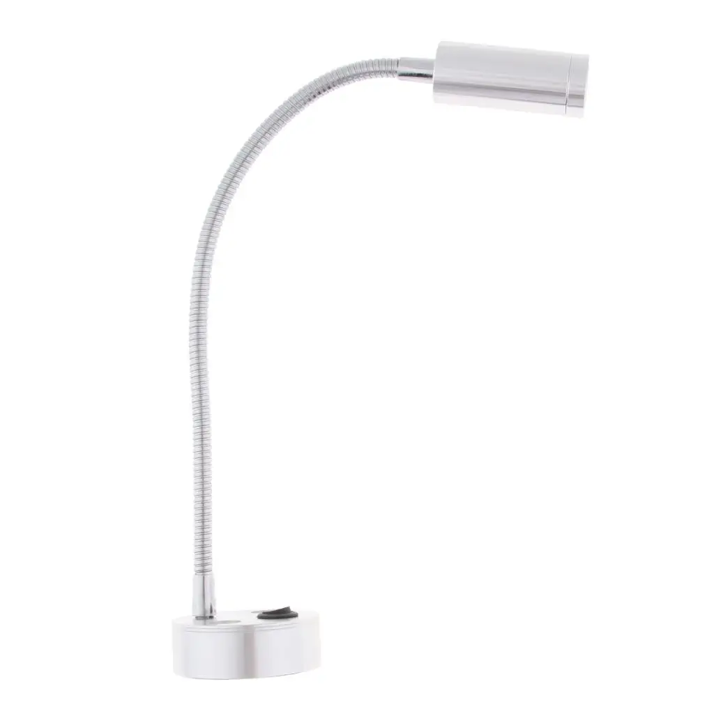 3W 12V LED Flexible Gooseneck Reading Light with Switch - Boat/Marine/RV