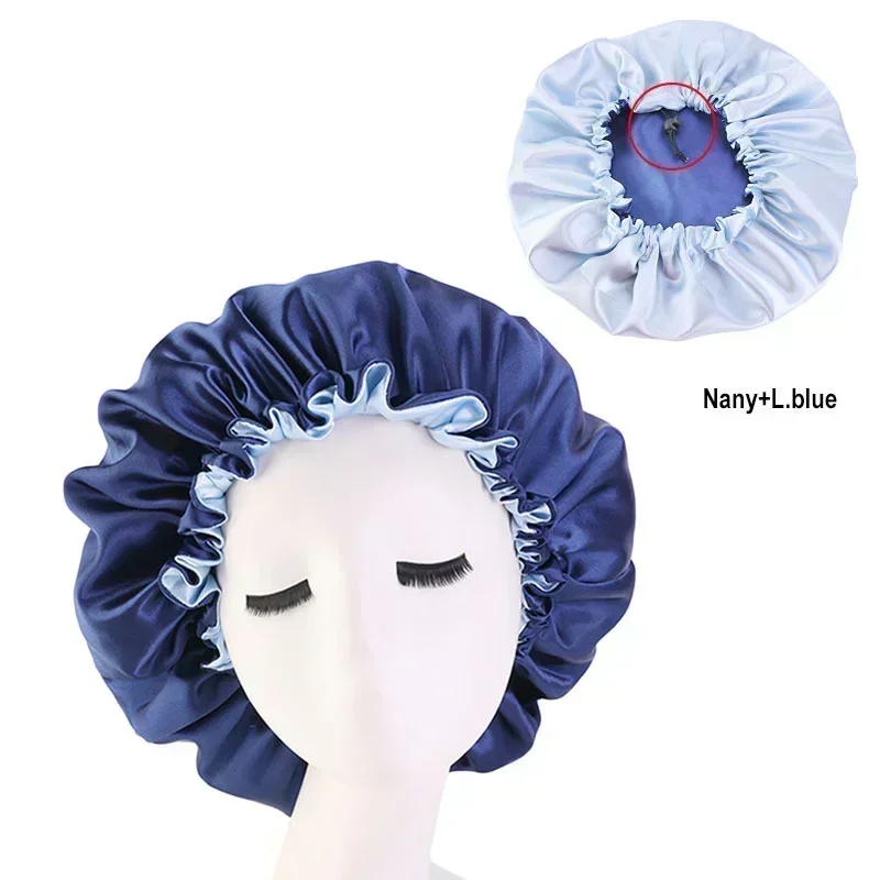 Best of Reversible Satin Hair Caps For Sleeping Women Bonnets Double Layer Adjust Headwear Cover Hat For Curly Hair Styling Accessories Reviews & Tips