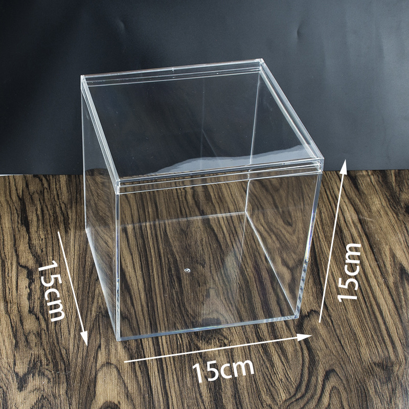 Quadratische hoch transparente Kunststoff box Zucht box Mini Candy Slime Kristall Schlamm Verpackungs box – Detail 5