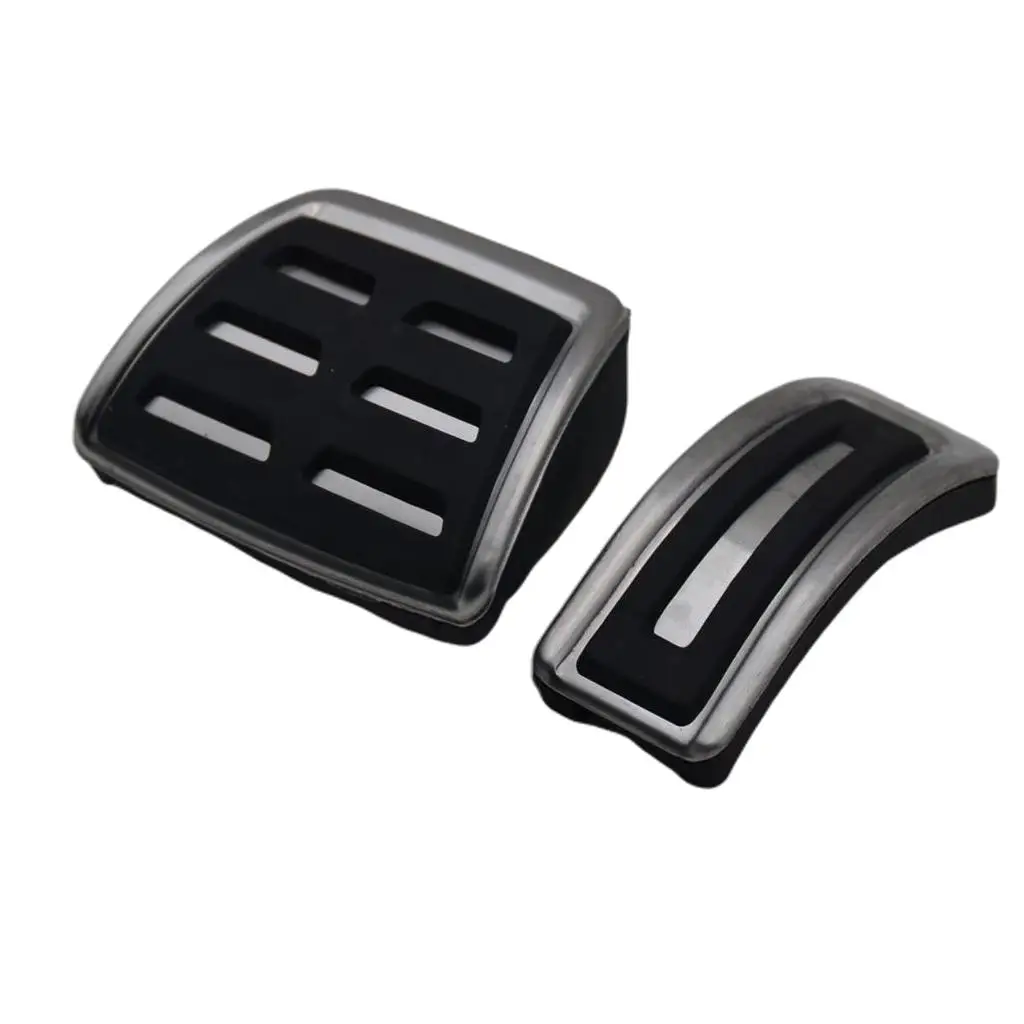 2 Pieces Car Brake Pedal Stainless Steel Automatic Accelerator Pedals Pads Cover for VW Golf 4 Jetta MK4