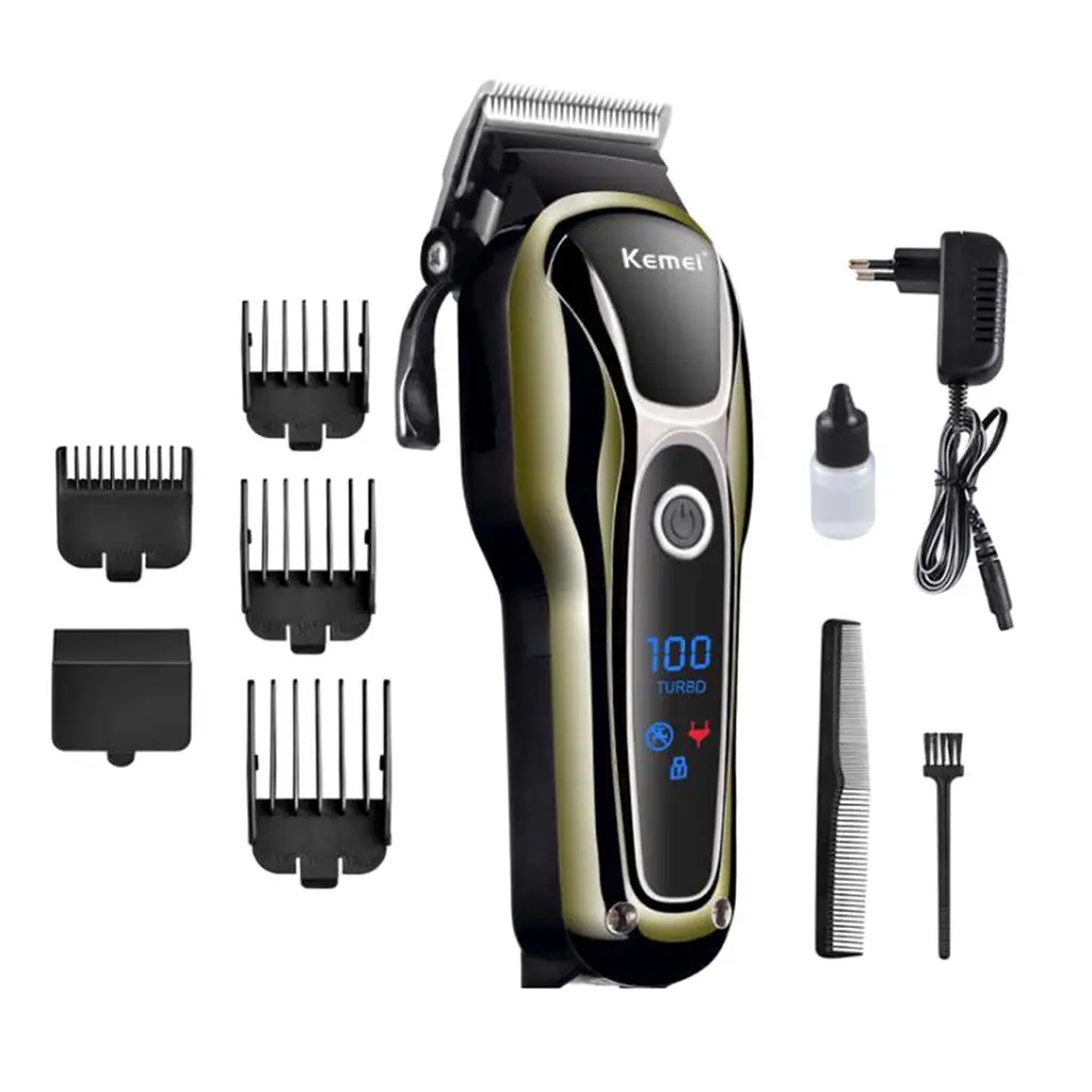 Men Electric LCD Hair Clipper Trimmer Haircutting Machine Barber Shaver Hair Clippe Electric Haircut Machine EU Plug