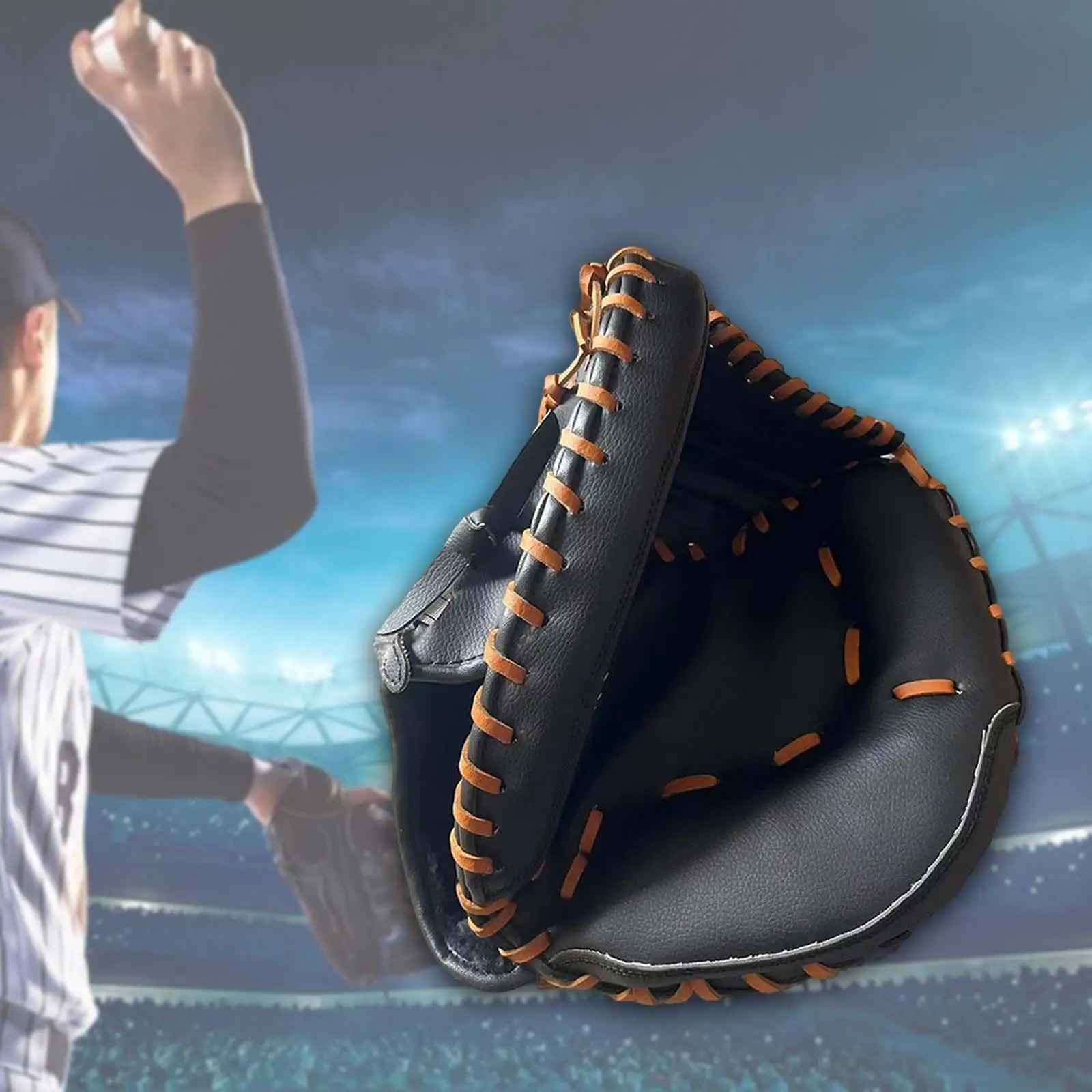 Baseball Glove Infield Outfield Gloves Left Hand Glove Batting Gloves Baseball Mitt PU Baseball Softball Gloves for Youth Adults