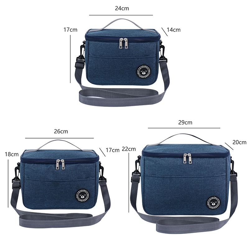 Description Picture 3 of itemPortable Lunch Bag Rice Tote Cooler Handbag Light Food Salad Bento Box Student Office Worker Hermetic Box Outdoor Picnic Bags