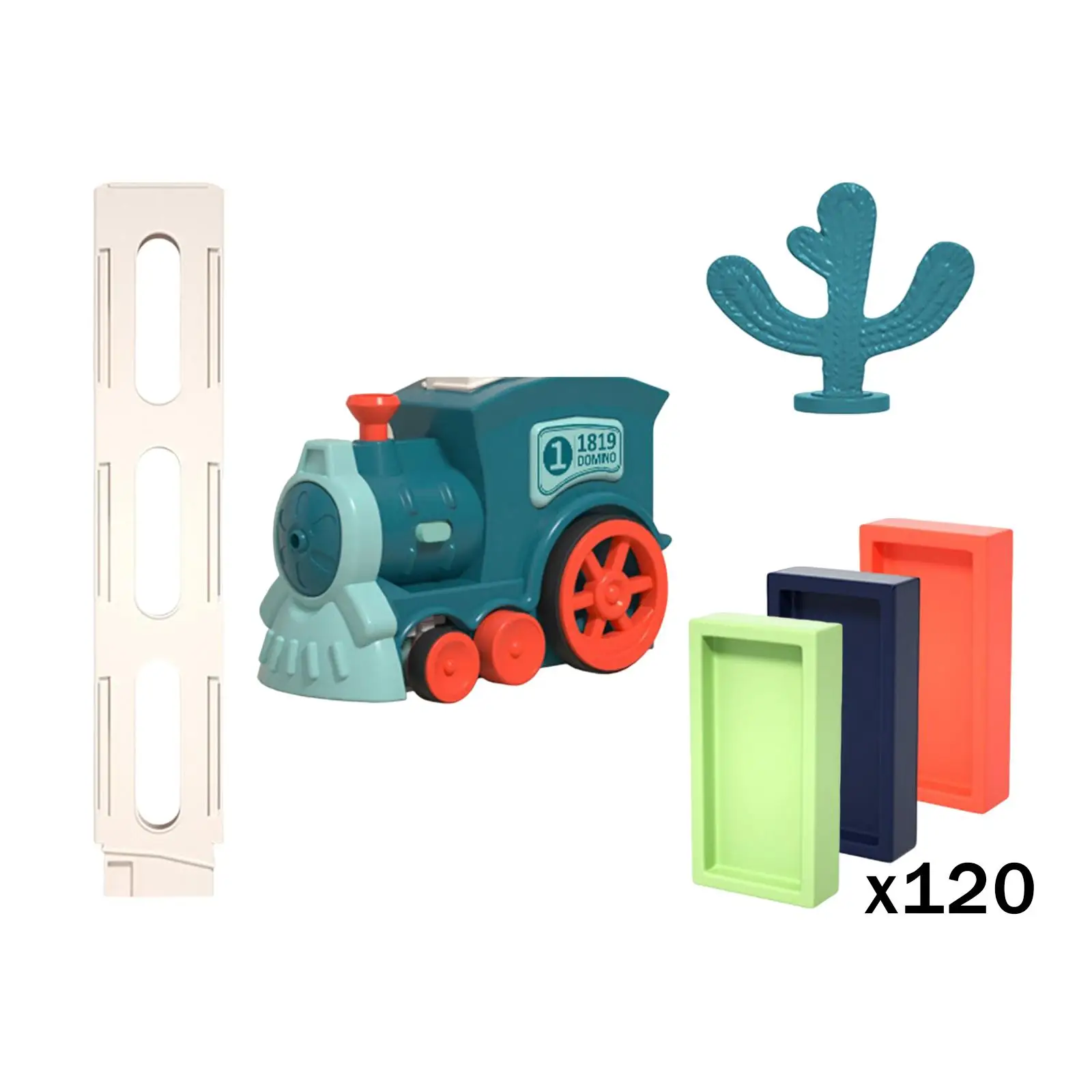 Laying Train Brick Blocks Kits Electric Train Blocks Set Electric Car Dominoes Set Games Educational Toys for Children