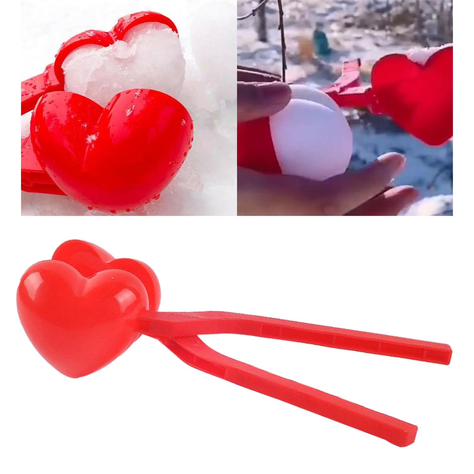 Outdoor Heart Shape Snow Ball Maker Clamps Beach Making   Games Tool