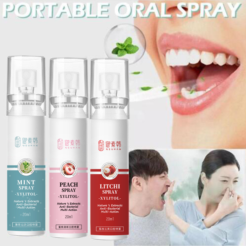 Best of 20ml Mouth Freshening Spray Deodorant Breath Freshener Oral Spray Litchi Peach Flavor Persistent Hygienic Portable Oral Care Reviews & Tips