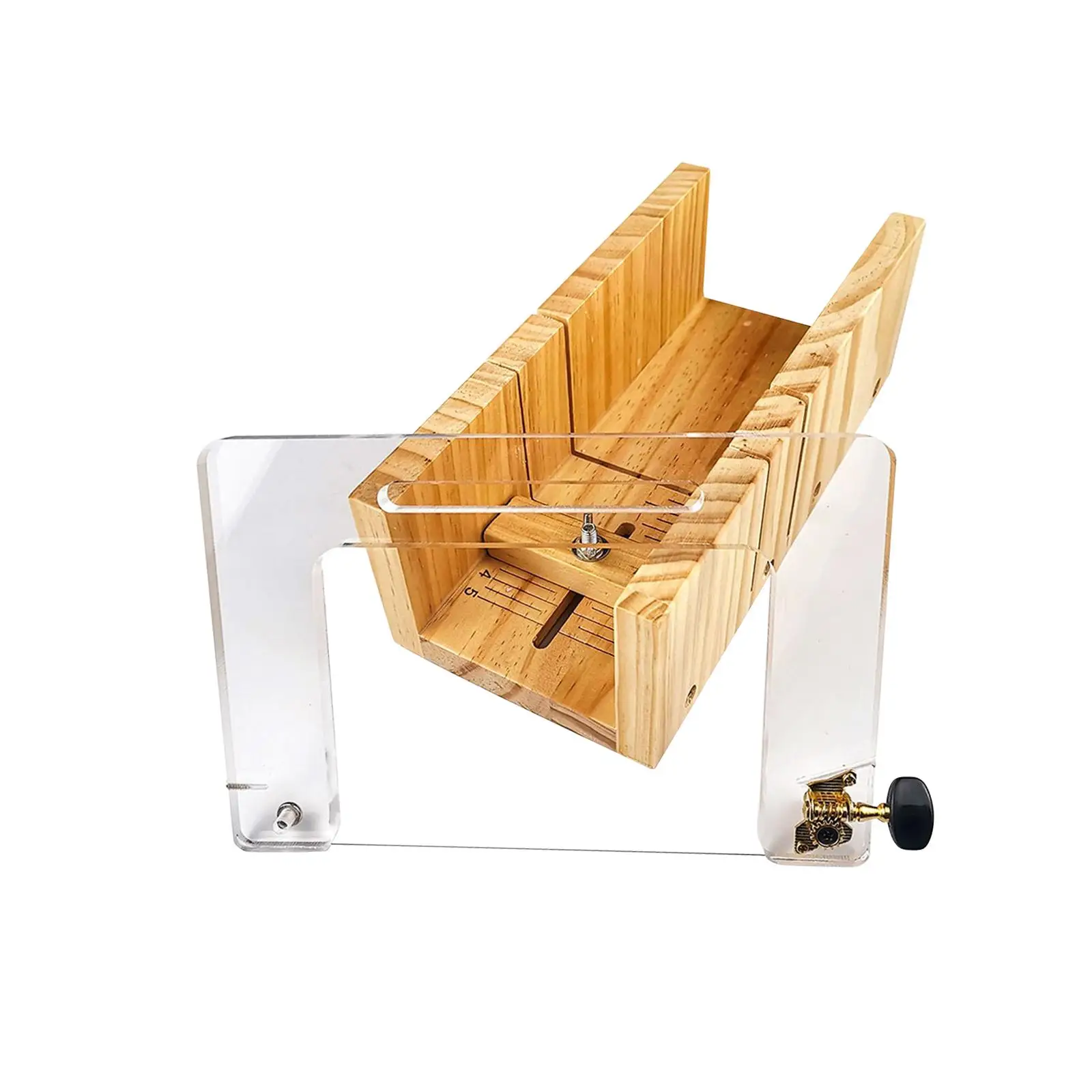 Soap Cutter Wood Soap Mold Adjustable with Size Scale Multifunctional Soap Slicer Tool Cutting Tool for Handmade Soap Bread