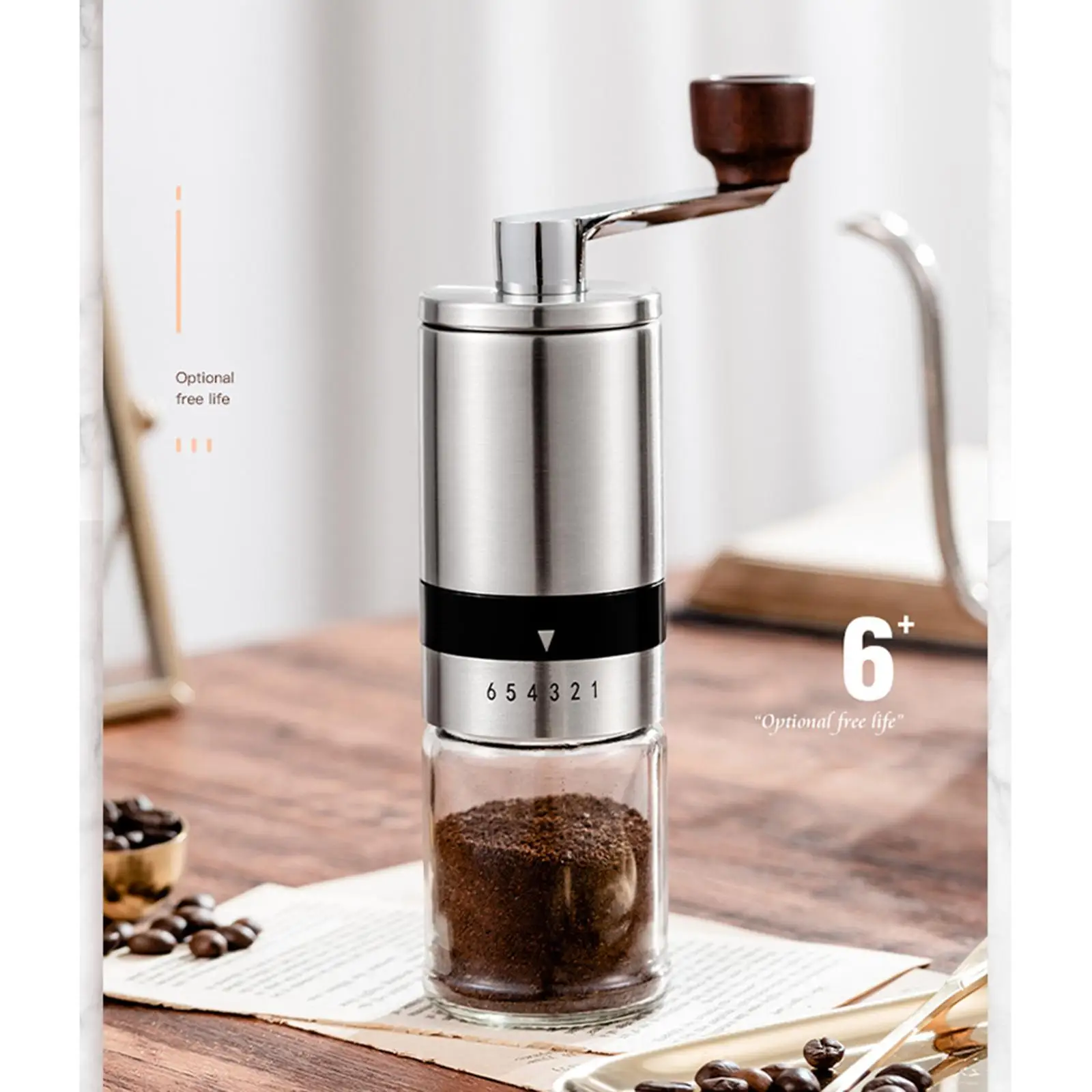 New Manual Coffee  Portable Hand Crank  Stainless Coffee Mill