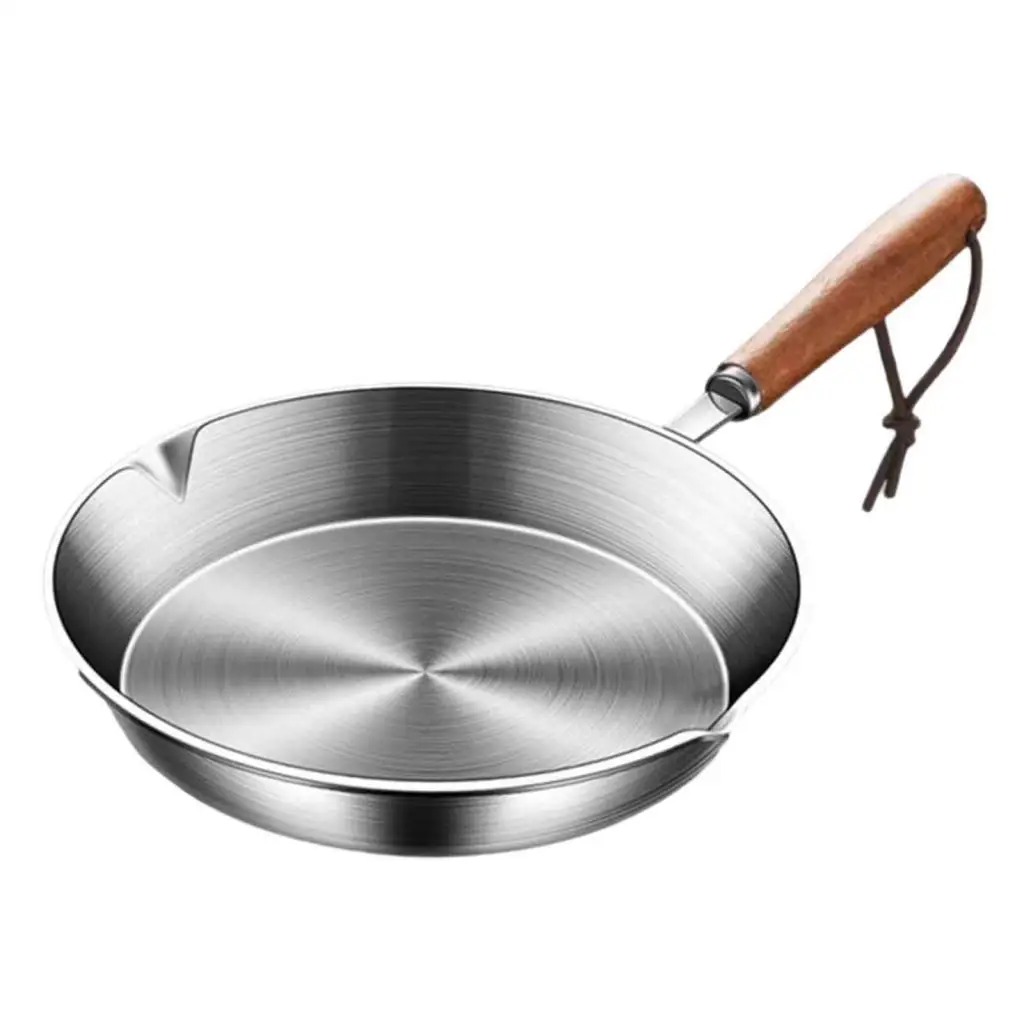 Mini Frying Pan with Stay Handle Portable Wok for Kitchen Gas Stove Cooking