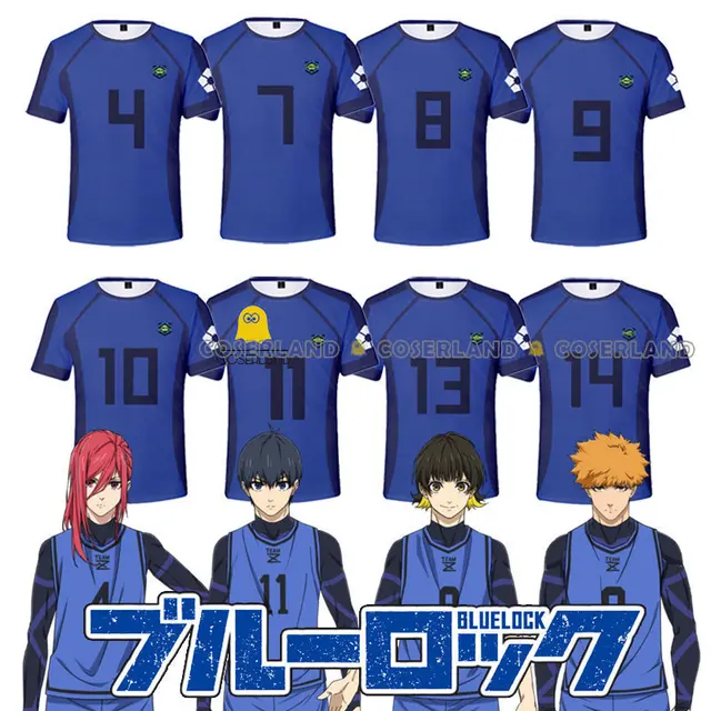 Anime azul bloqueio no.11 camisa de futebol isagi yoichi cosplay traje  peruca chigiri hyouma equipe esportiva z no.4 bachira meguru men -  AliExpress