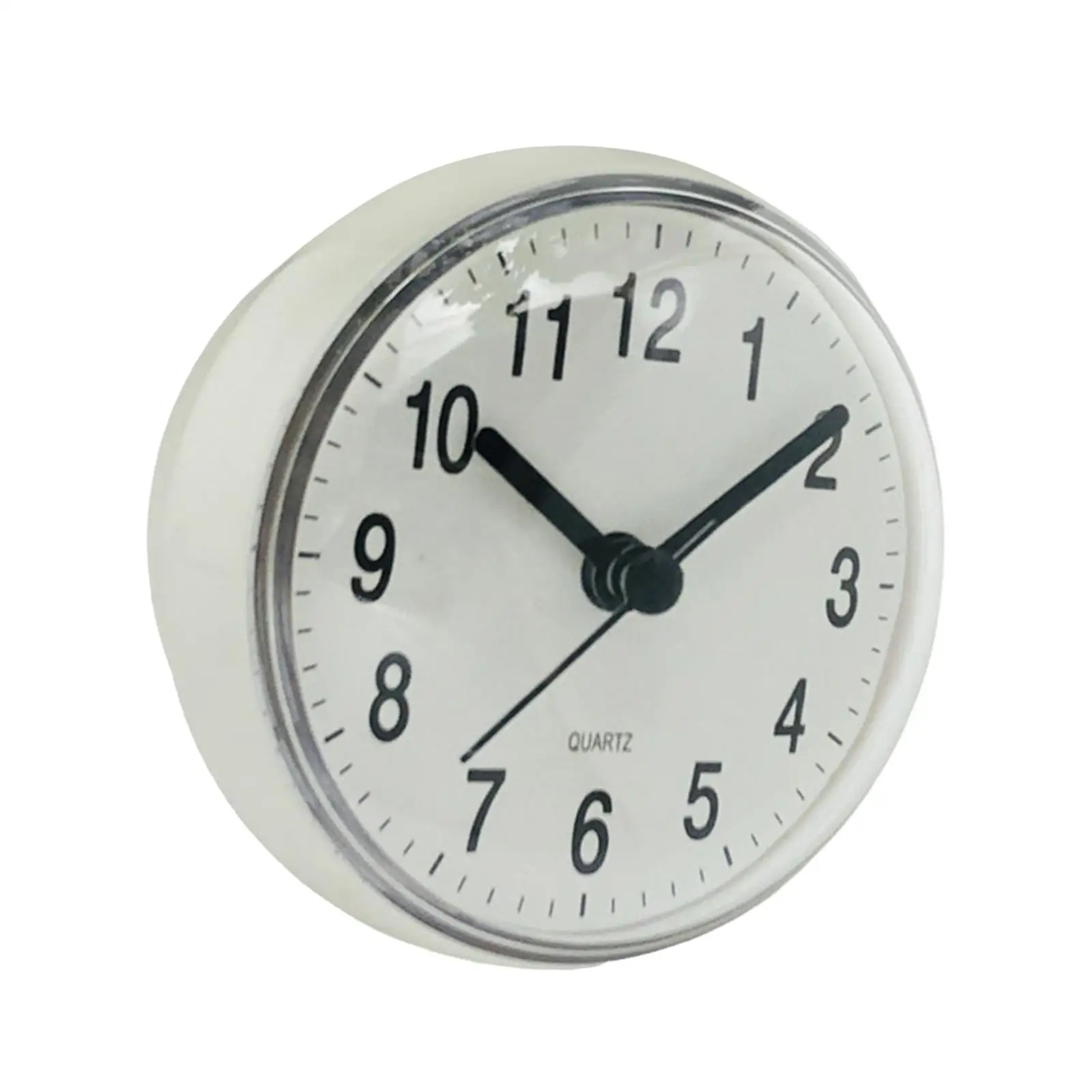 Silent Sucker Wall Clock Battery Operated Bathroom Clock Anti Fog Quartz Clock for Kitchen Living Room Dining Room Bedroom