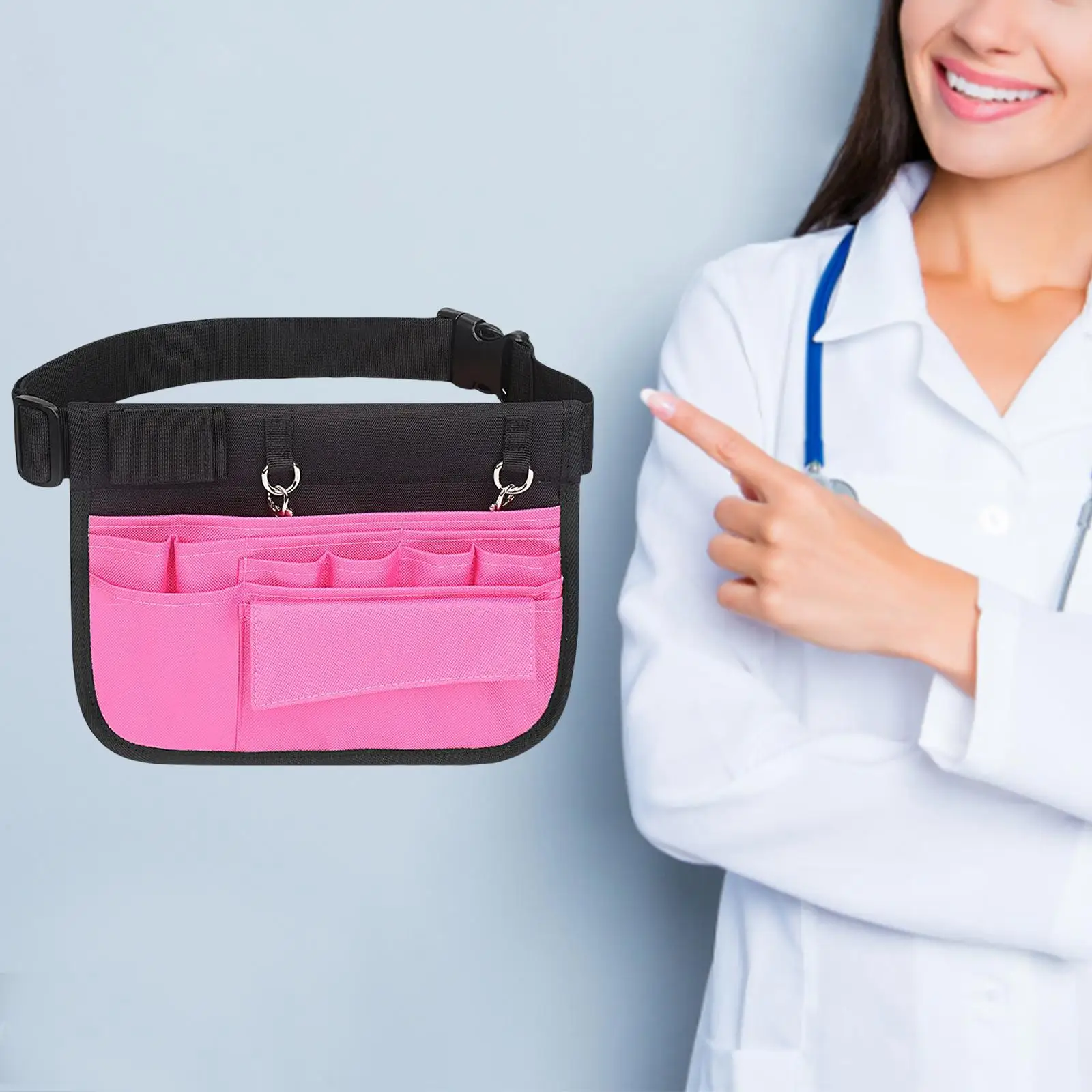 Portable Nurse Waist Bag Adjustable Belt Strap Organizer Extra Pocket Pouch
