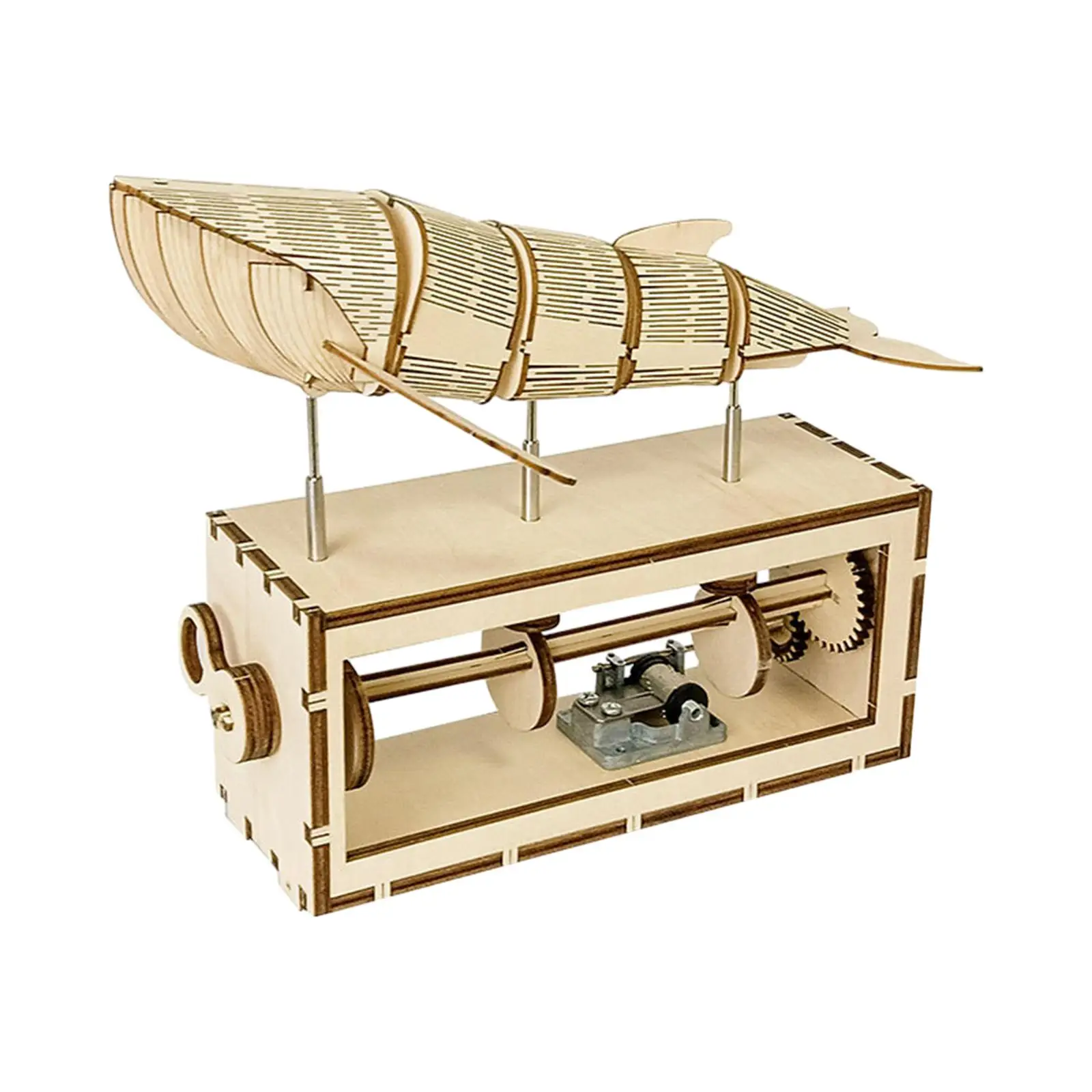 3D Wooden Puzzle Hand Crank Music Box Mechanical Music Box Crafts for Granddaughter Family Desktop Ornament Children Girlfriend