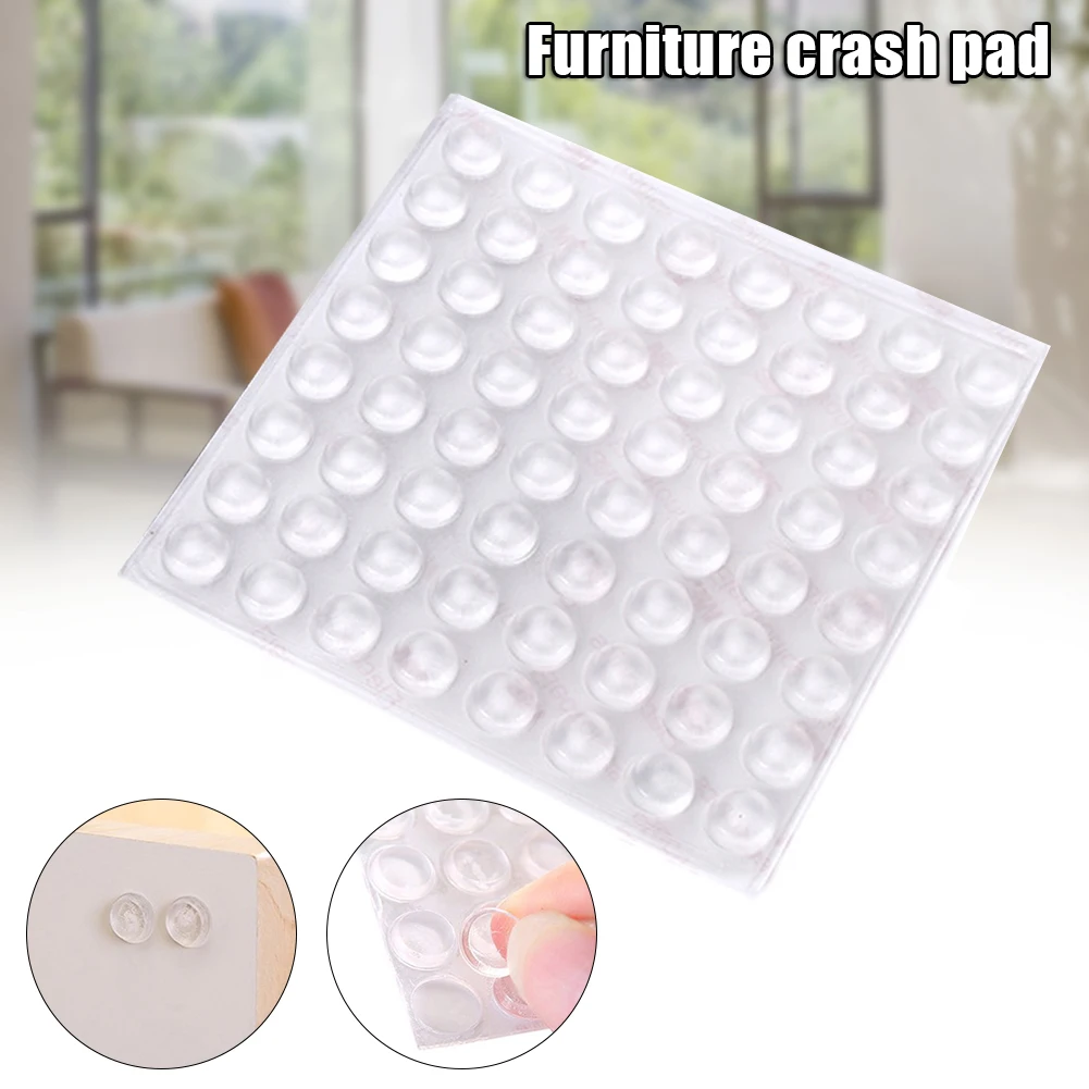 1Sheet Silicone Rubber Self-Adhesive Feet Round Bumper Door Buffer Furniture Pad 