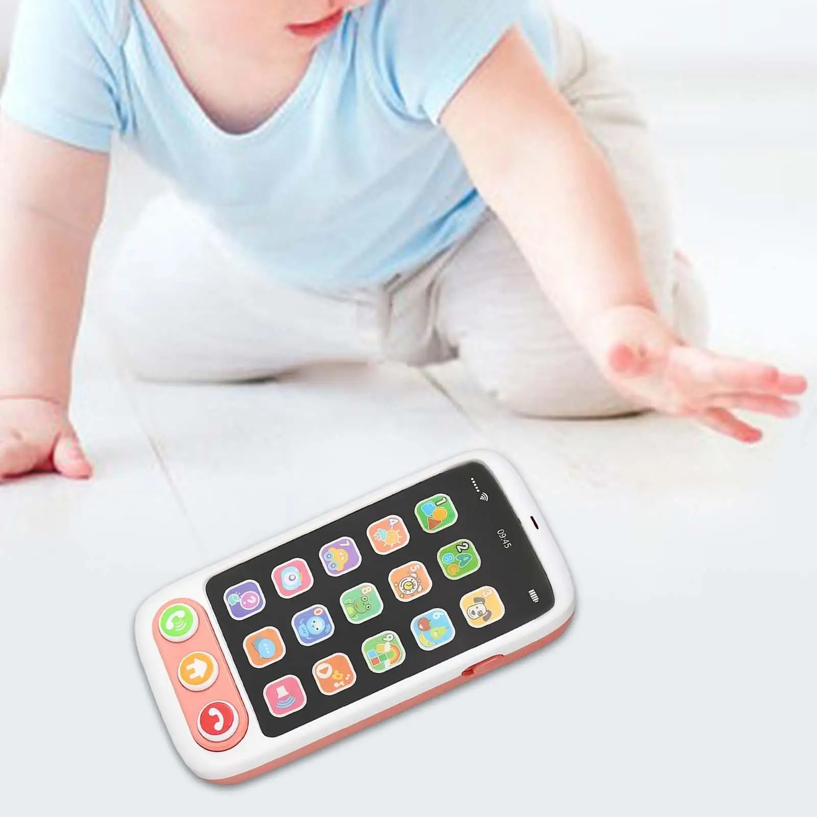 Mini Phone Toys Learning Educational Toy Phone Toy with Lights and Music for Children Preschool Toddlers Boy Birthday Gift