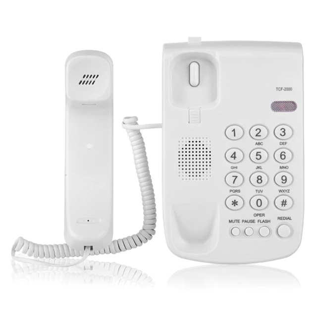 Desktop Telephone with Redial Fixed Landline Home Offices Hotel Wall Phone  Drop Shipping - AliExpress