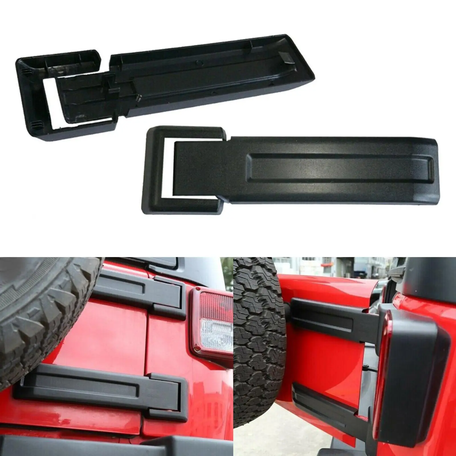 2 Pieces Tailgate Hinge Cover Cap Replacement for Jeep Wrangler JK Jku