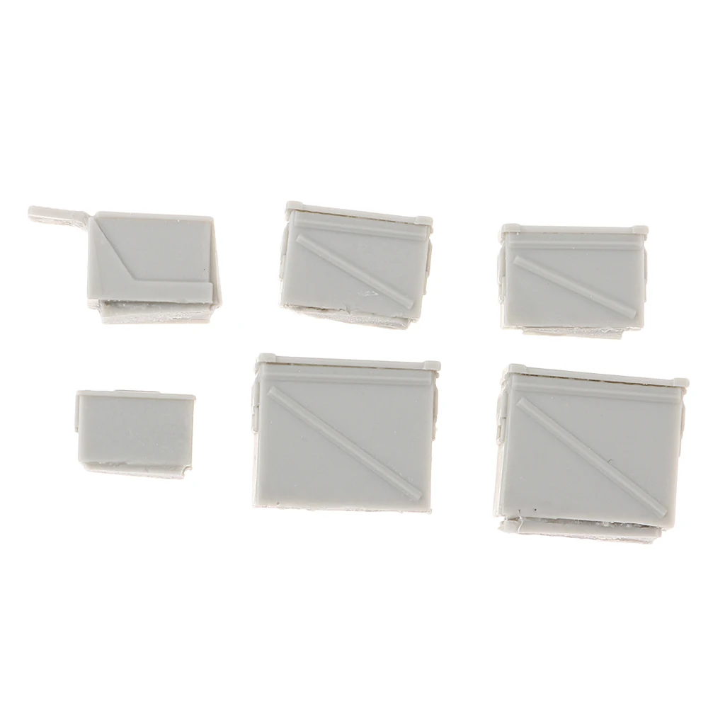   Resin WWII American  Box Crates (6 pcs) Unpainted Model Accessory