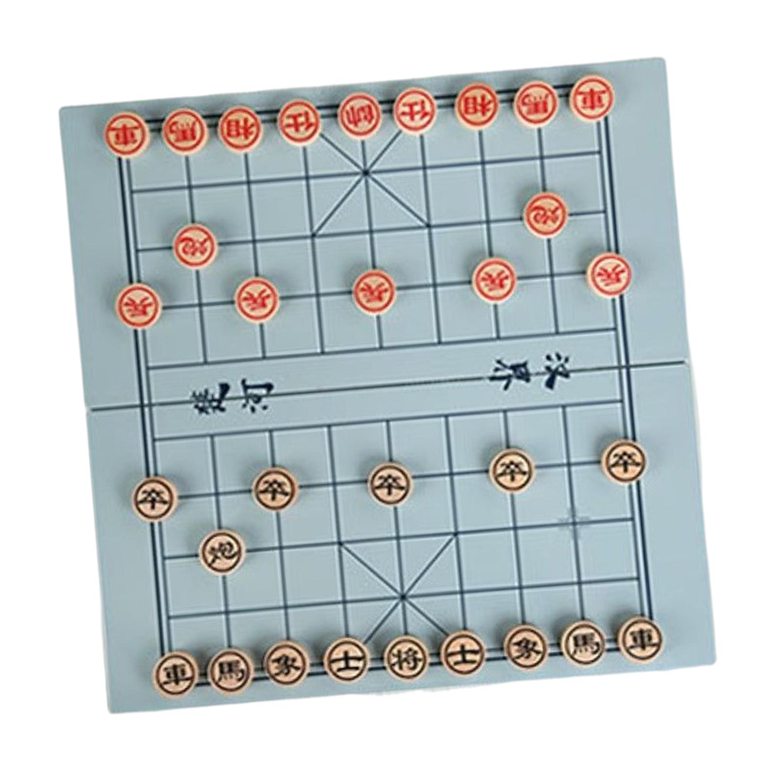 Портативный деревянный китайский Шахматный набор, семейная настольная игра  Xiangqi, забавные складные китайские шахматы для детей и взрослых, подарки  | AliExpress