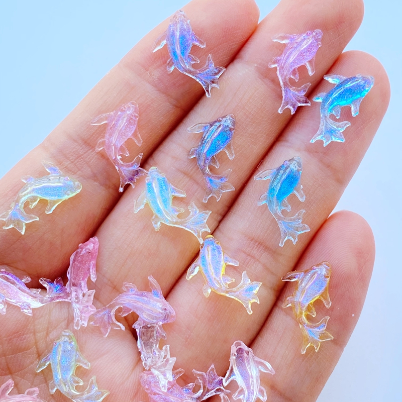 Best of 100pcs 3D Resin Nail Charms Shiny Goldfish Nail Parts Accessories Kawaii DIY Nail Art Decoration Reviews & Tips