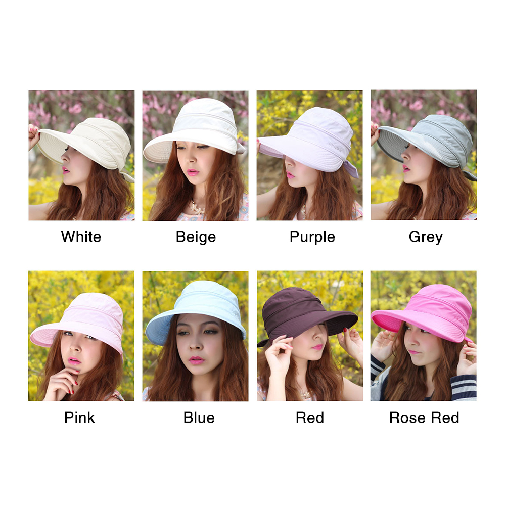 Chapeau De Soleil Femme UPF50+ - Large Bord, Pliable Et Réglable