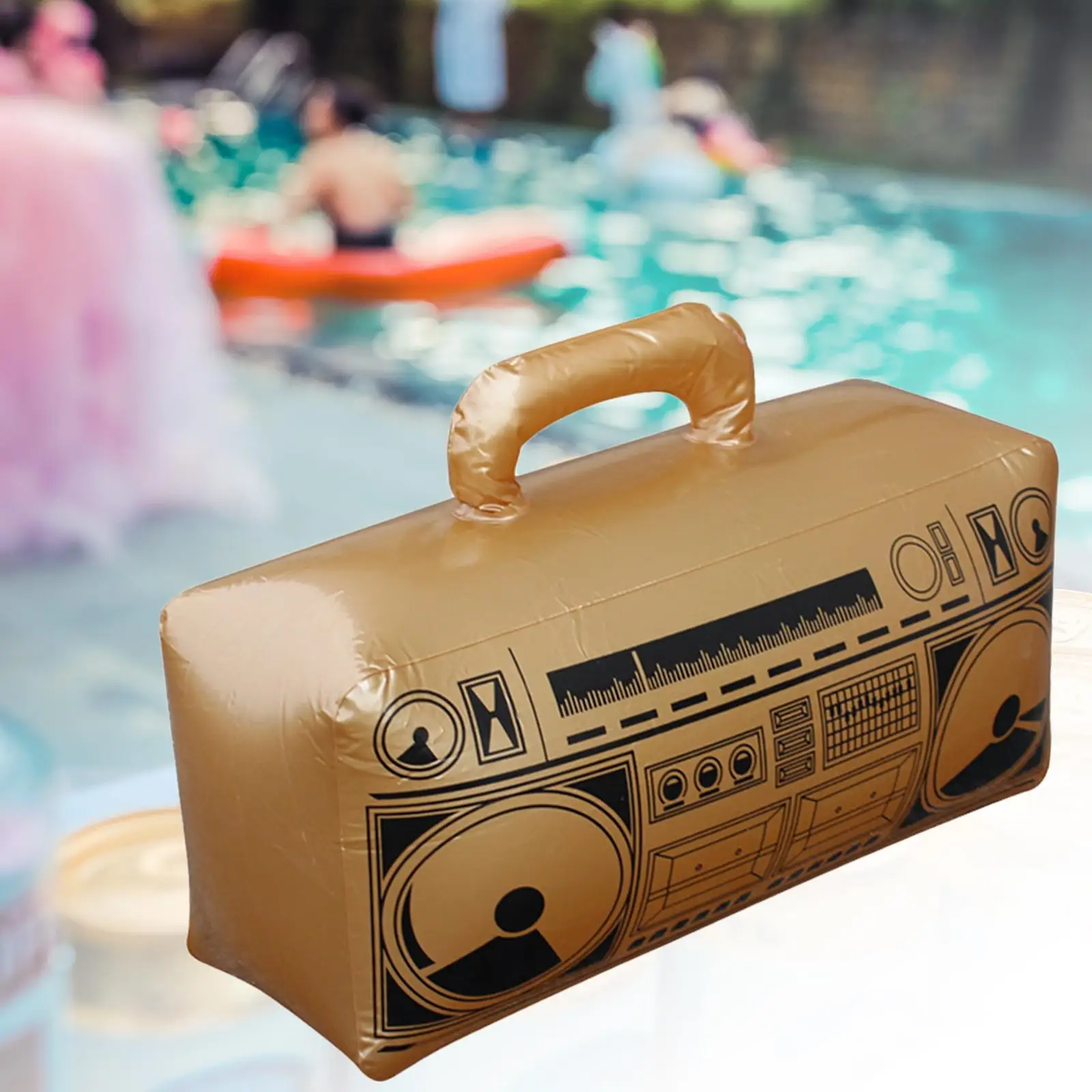 Realistic Funny Inflatable Radio 80S 90S Hip Hop Party Decoration Props Inflatable Props PVC Radio for Rappers Costume Accessory