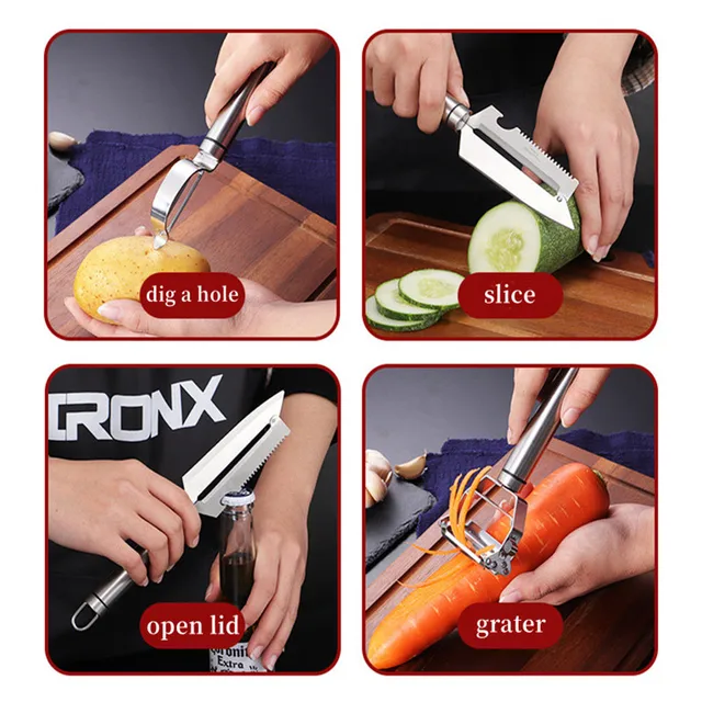Kitchen Stainless Steel Peeler Vegetable Fruit Spud Potato Carrot Slicer Hand  Peeler Speed Cutter Tool Kitchen Cooking Tool - Price history & Review, AliExpress Seller - CrazyMall Store