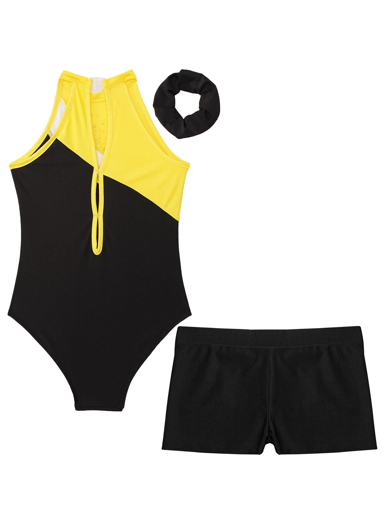 Kinder Mädchen Gymnastik Trikots Ballett Tanz Outfits Strass sportliche Biketard Shorts Set Workout Eiskunstlauf Bodysuit – Detail 24