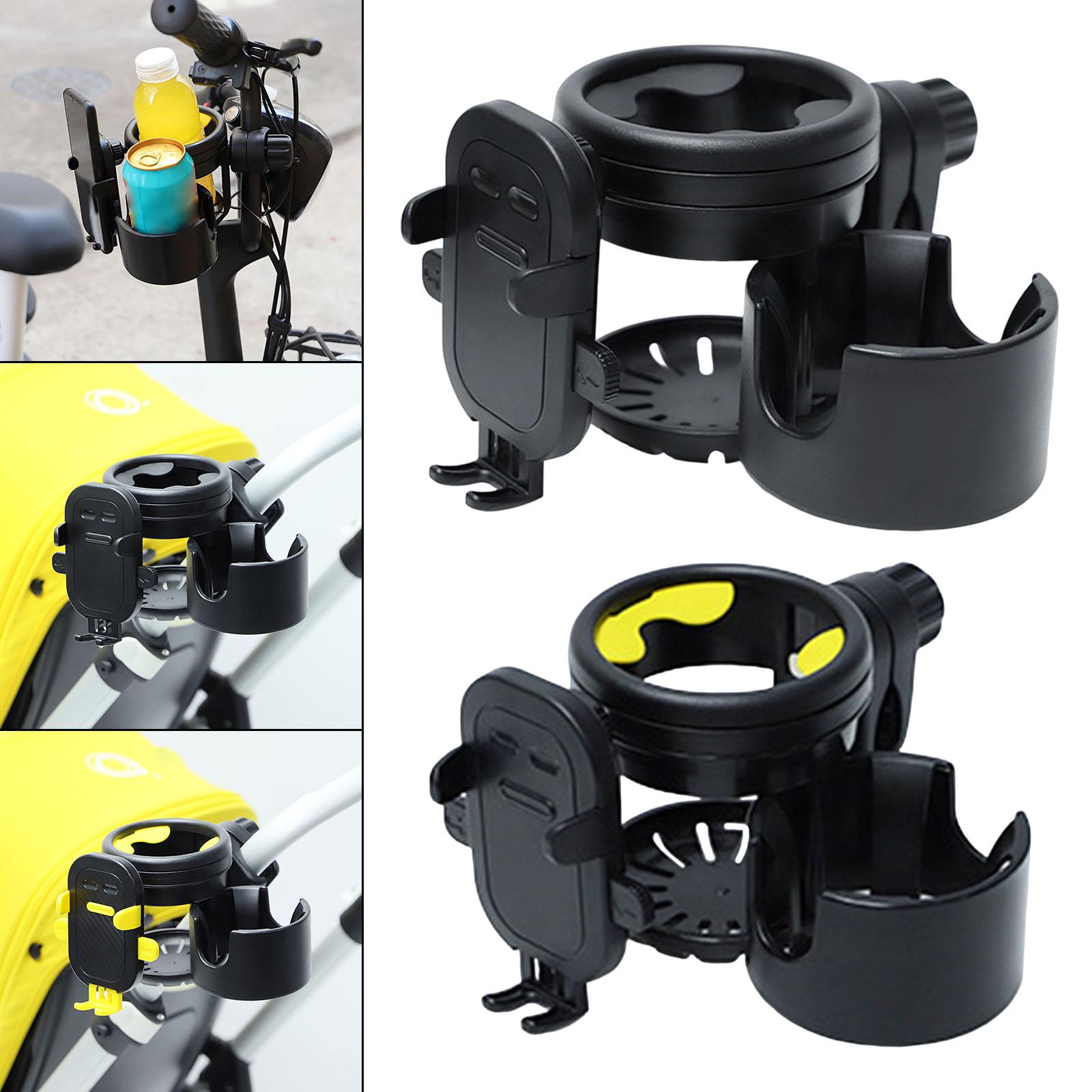 Stroller Cup Holder Phone Holder Universal Bike Cup Holder Drinks Bottle Stand 360 Rotation for Bicycle Walker Pushchair Pram