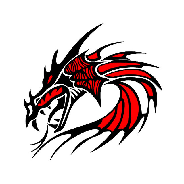 Adesivi auto tuning DRAGO 2 cofano car stickers dragon - Stickers Line