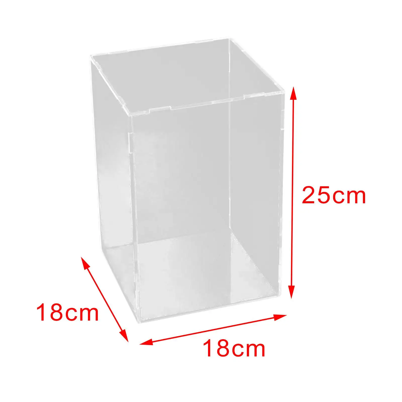 Clear Display Box Dustproof Toy Gift for Collectibles Souvenirs Clay Figure