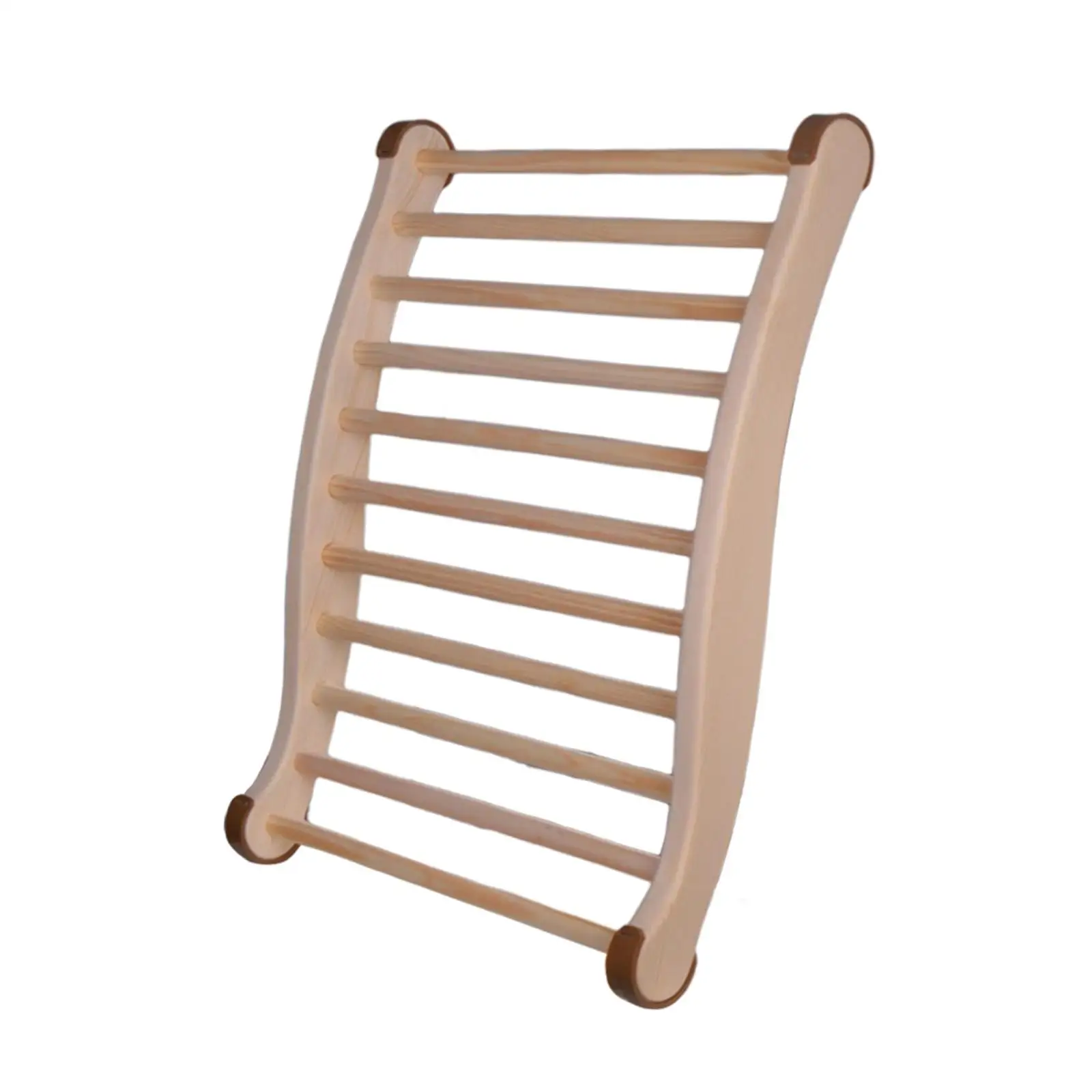 Wooden Curved Cushion Sauna Chair with Sauna Backrest with Ergonomic S-shaped