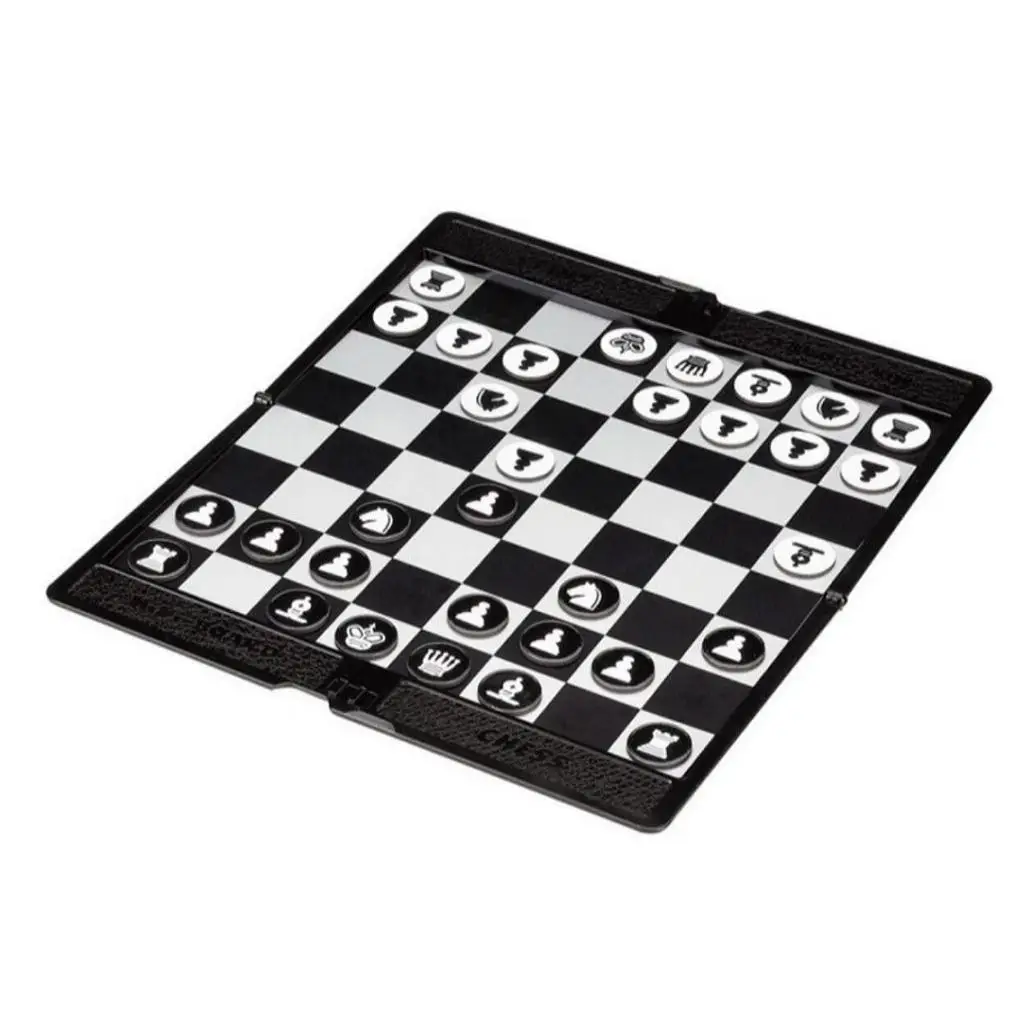 Foldable Chessboard Mini Chess Set Travel Chess Board Game for Camping