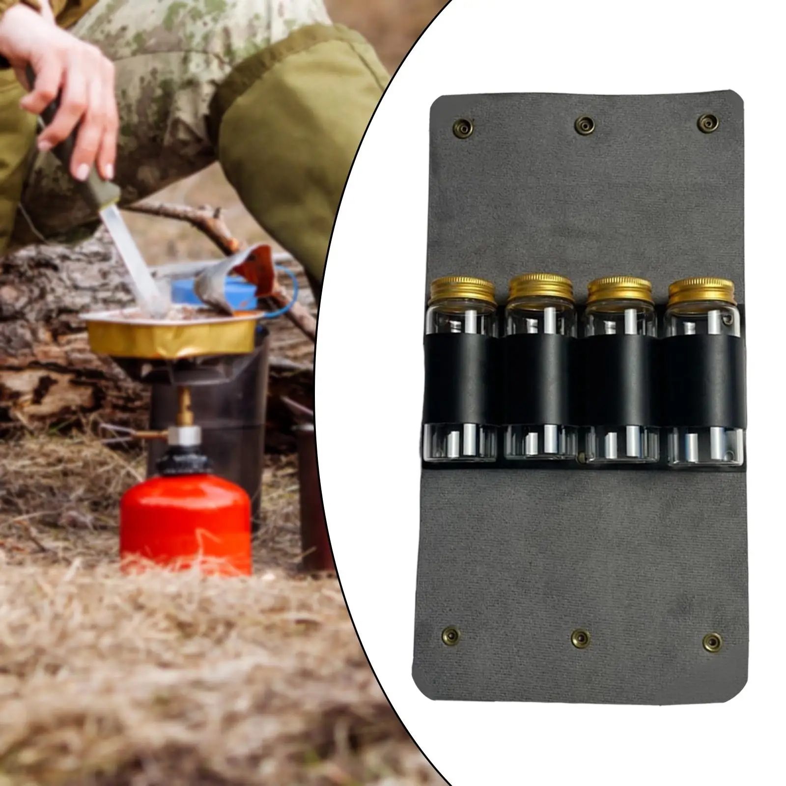 Outdoor Condiment Bottle Kit Oil Spice Jar Seasoning Spice Seasoning Bottle for Outdoor Travel Barbecue Picnic Hiking