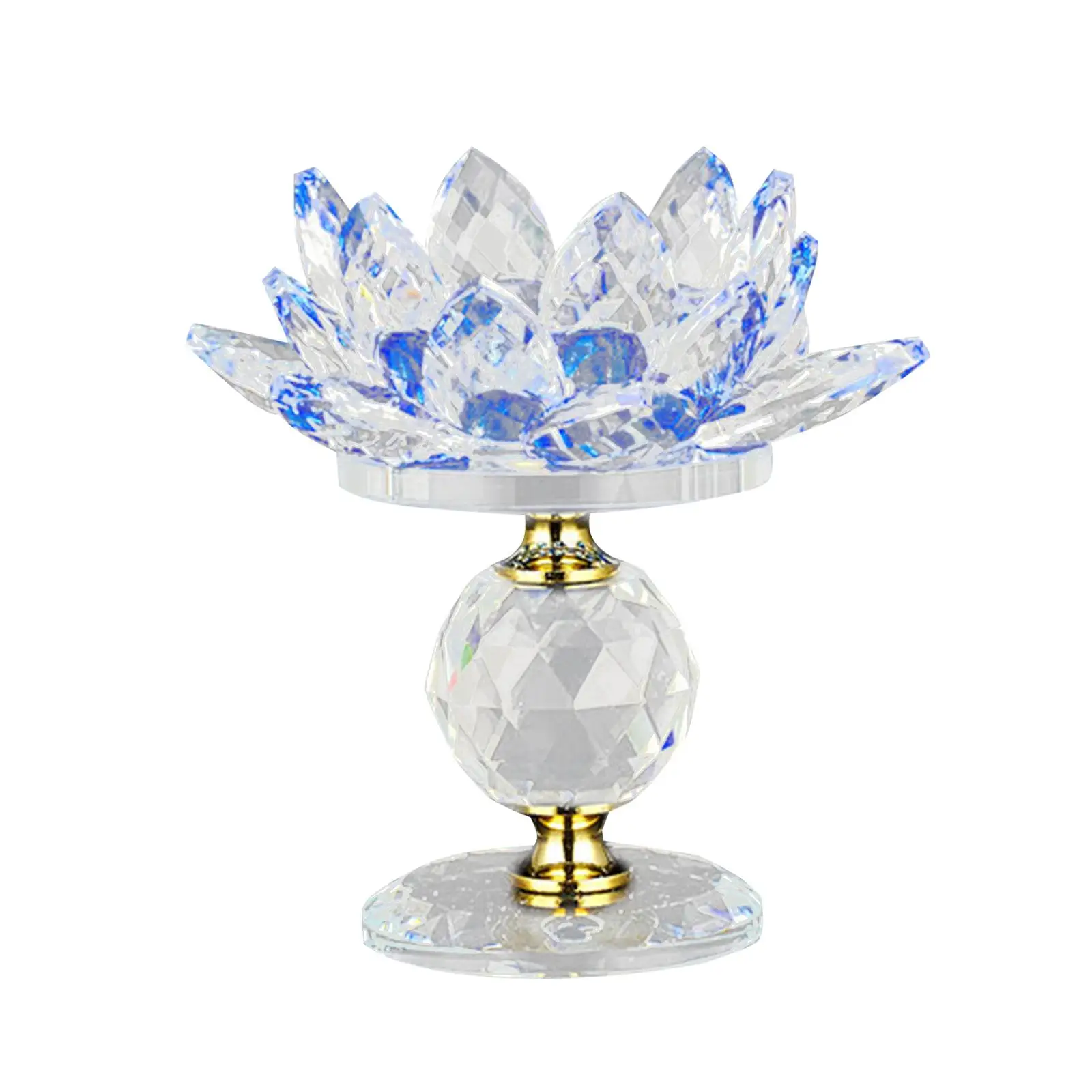 Clear Glass Lotus Tealight Candle Holder Votive Candle Holders for Home Ornament