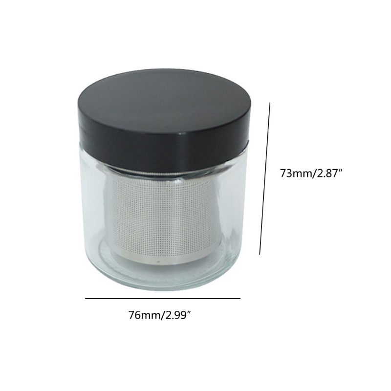 E0BF Diamond Washing Cup Cleaning Glass Jar Bottle with Metal Sieve Cleaner