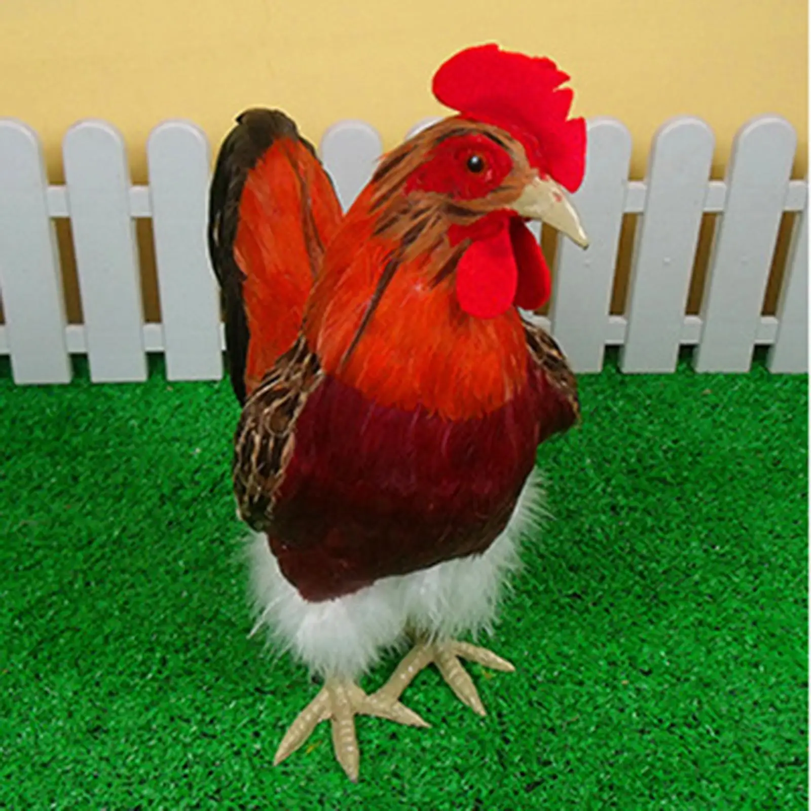 Simulation Rooster Statue Crafts Chicken Ornament Art Decoration for Outdoor Room Lawn Decoration