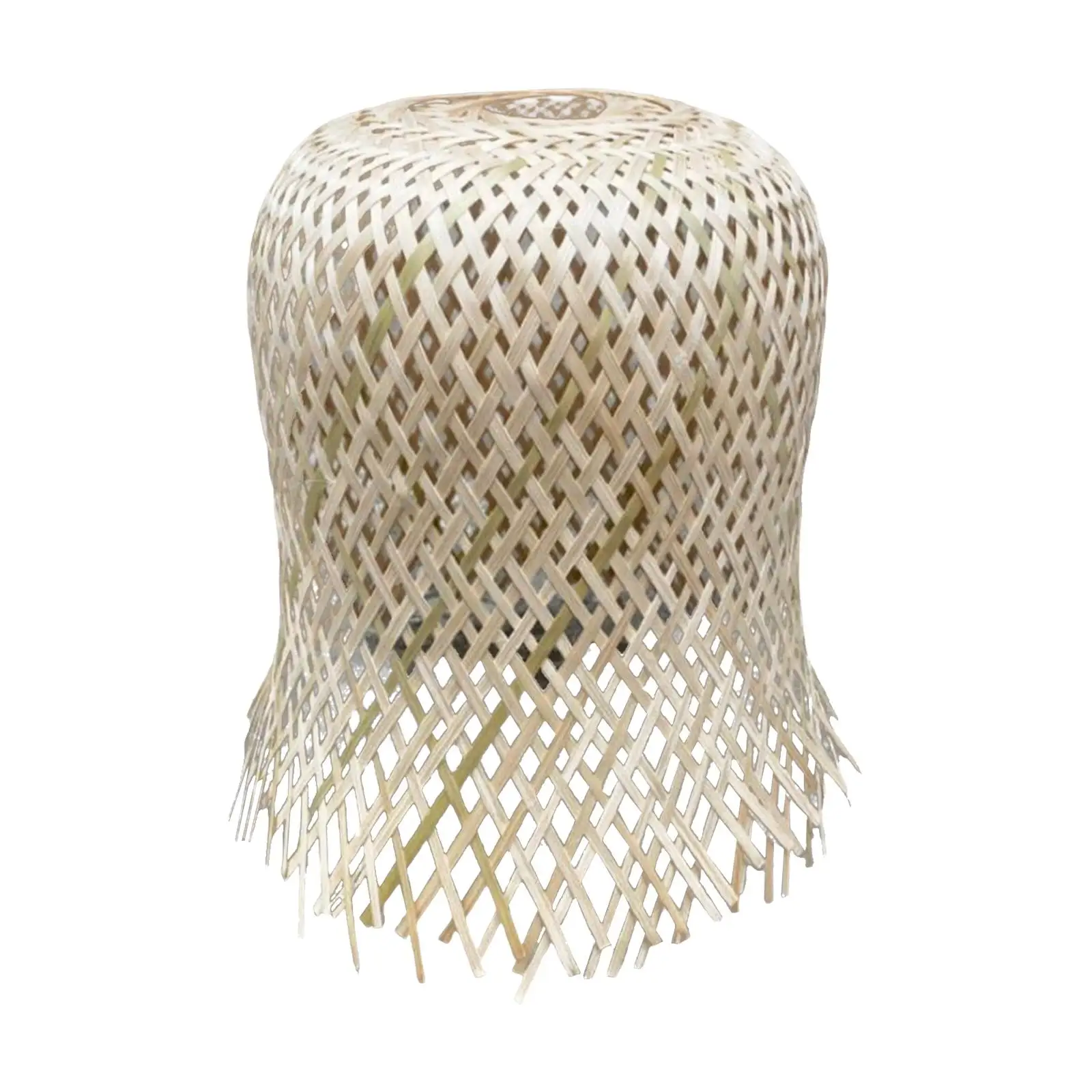 Pendant Light Cover Ceiling Light Fixture Hanging Decorative Handwoven Bamboo Lamp Shade for LED Lights Bedroom Dining Room Dorm