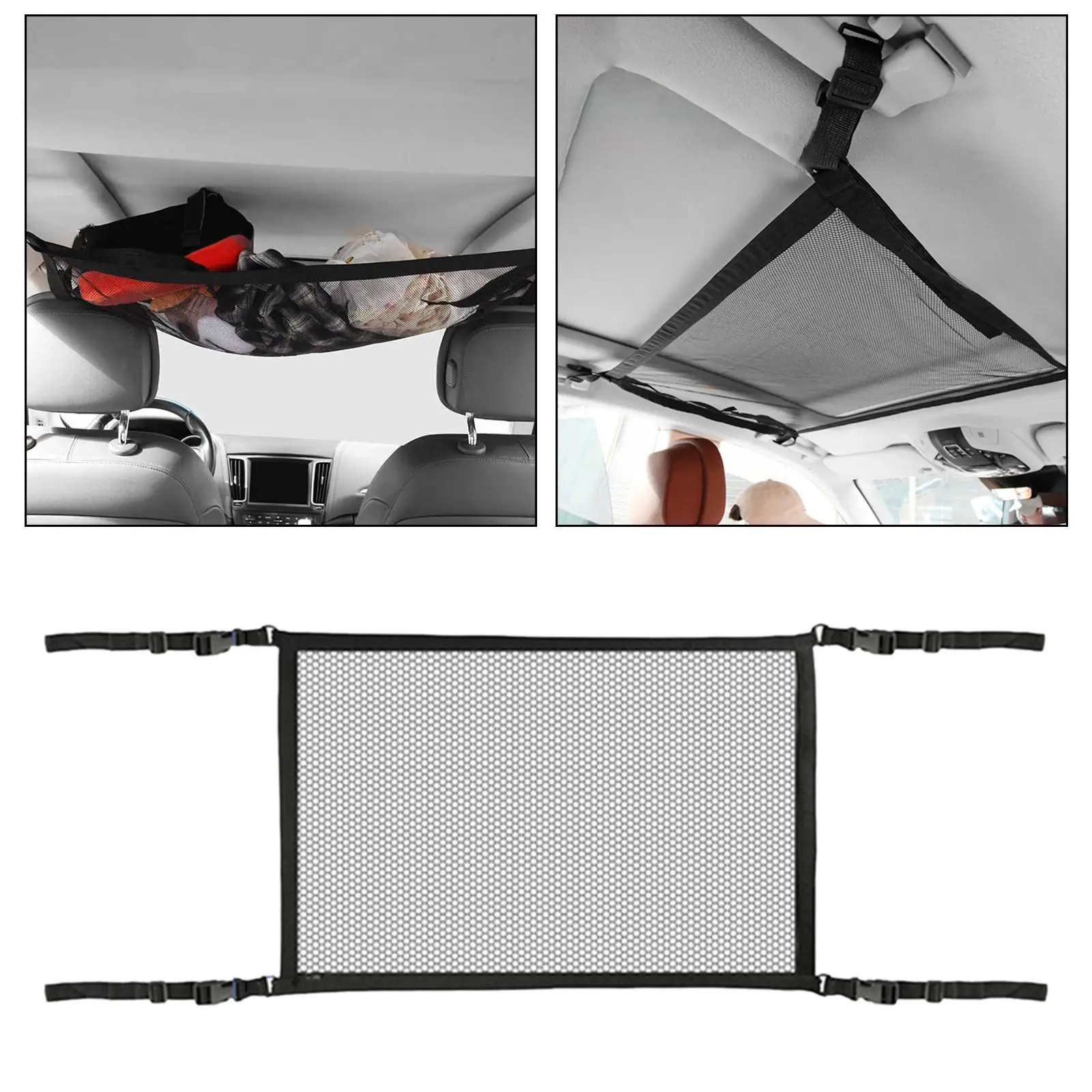 Car Interior Cargo Net Easy to Install for Sundries Storage