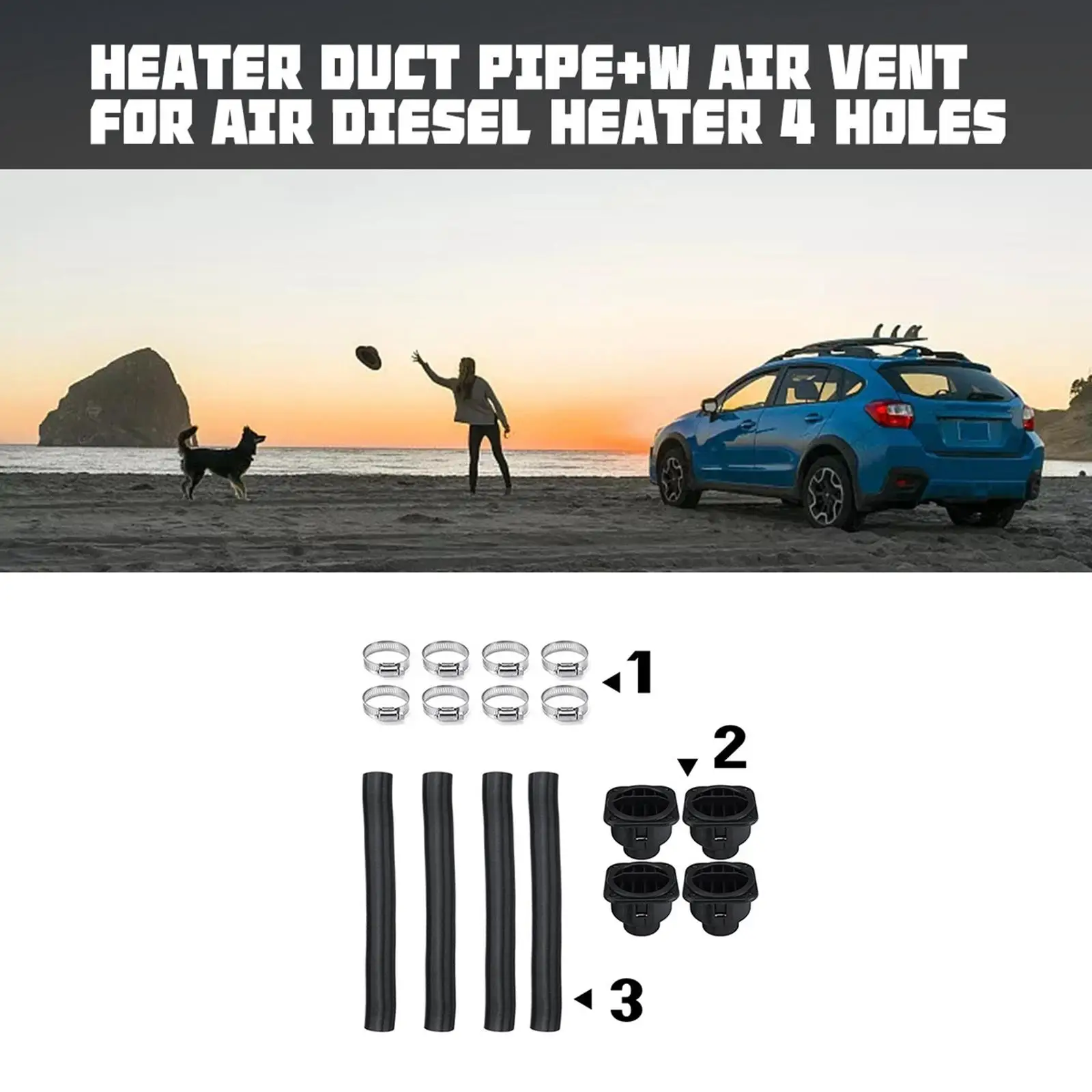 mm Car Heater  Duct Accessories for 4 Holes Car Truck  Heater