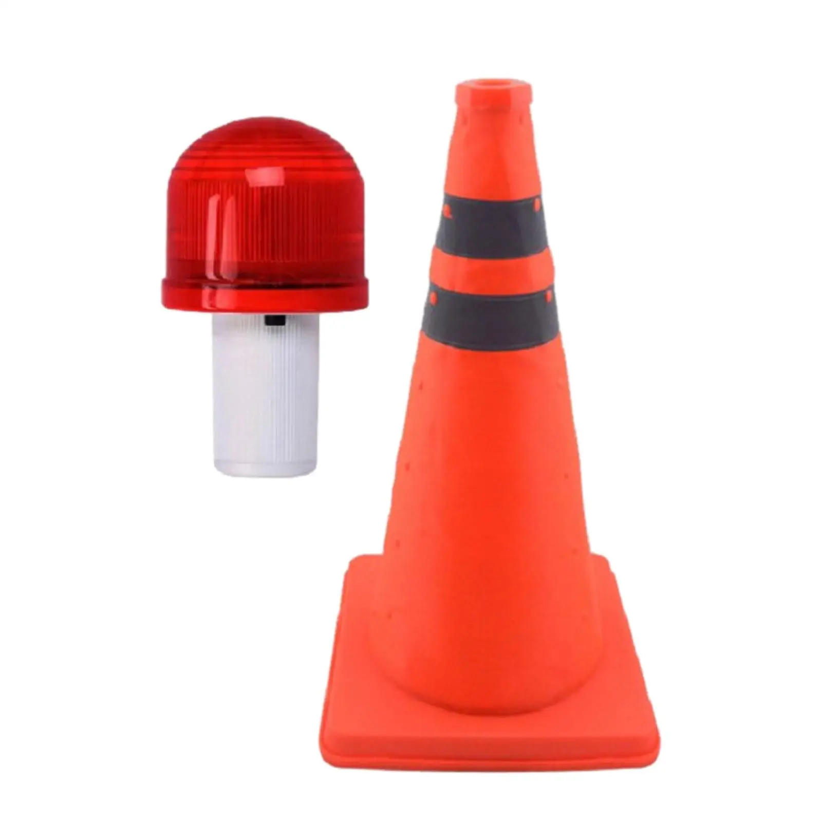 18inch Collapsible Traffic Cone with Flashing Light Multipurpose Lightweight for Parking Lots Waterproof Sturdy Accessories