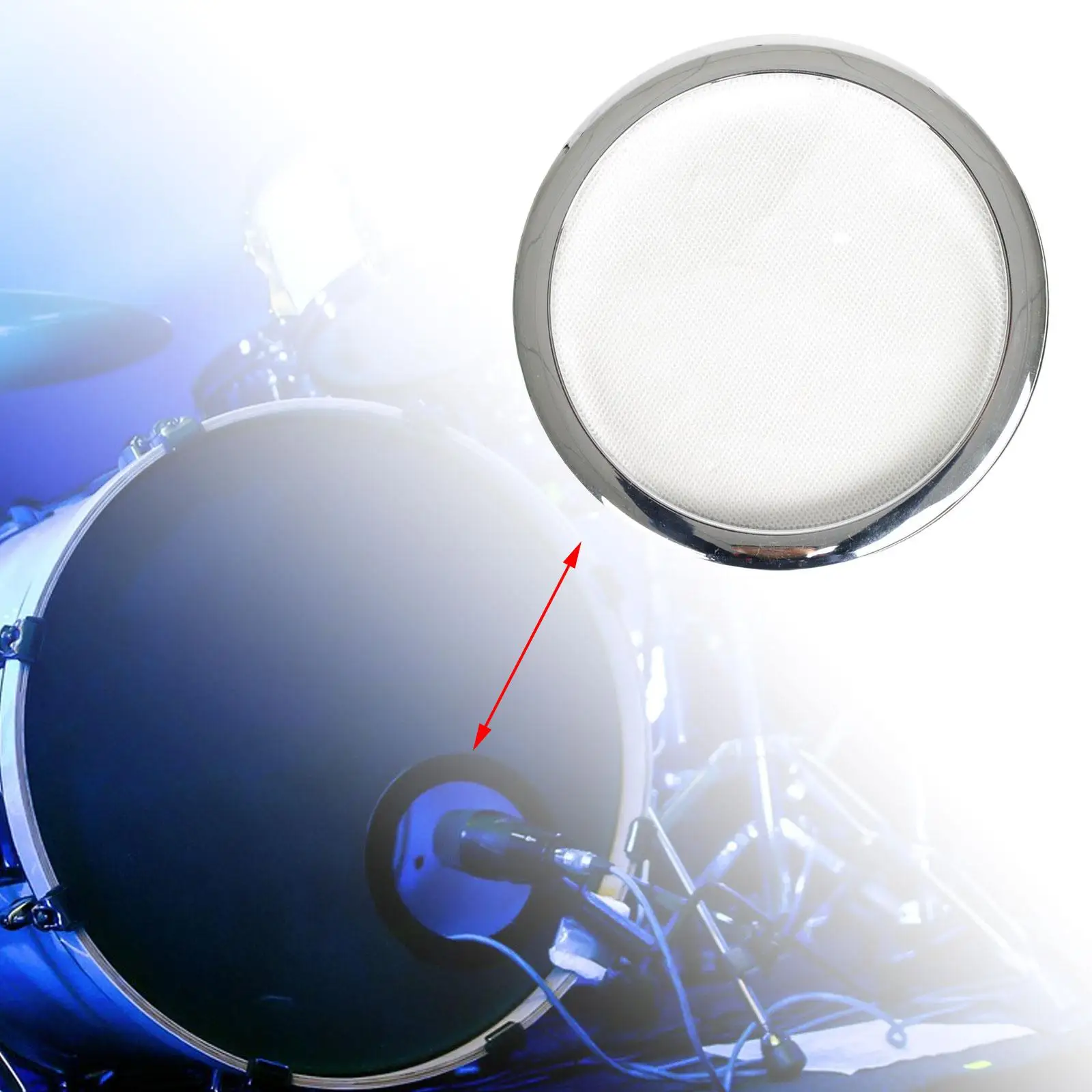 6 inch Drum Skin Opener Percussion Parts Rim Drum Hoop Opening Protection Drum Accessory Durable for Bass Drum