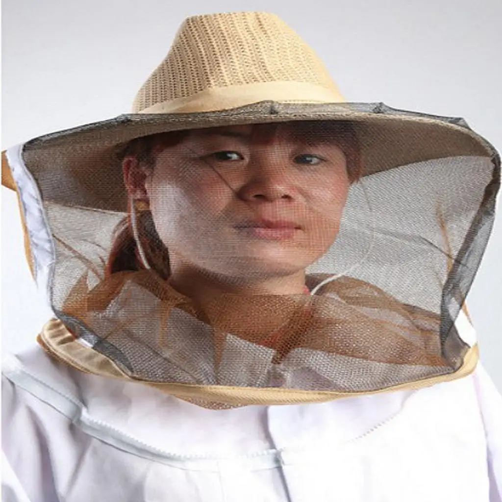 Beekeeper Hat Beekeeper Cowboy Hat  Bee Veil Net Hat Full Face Protection