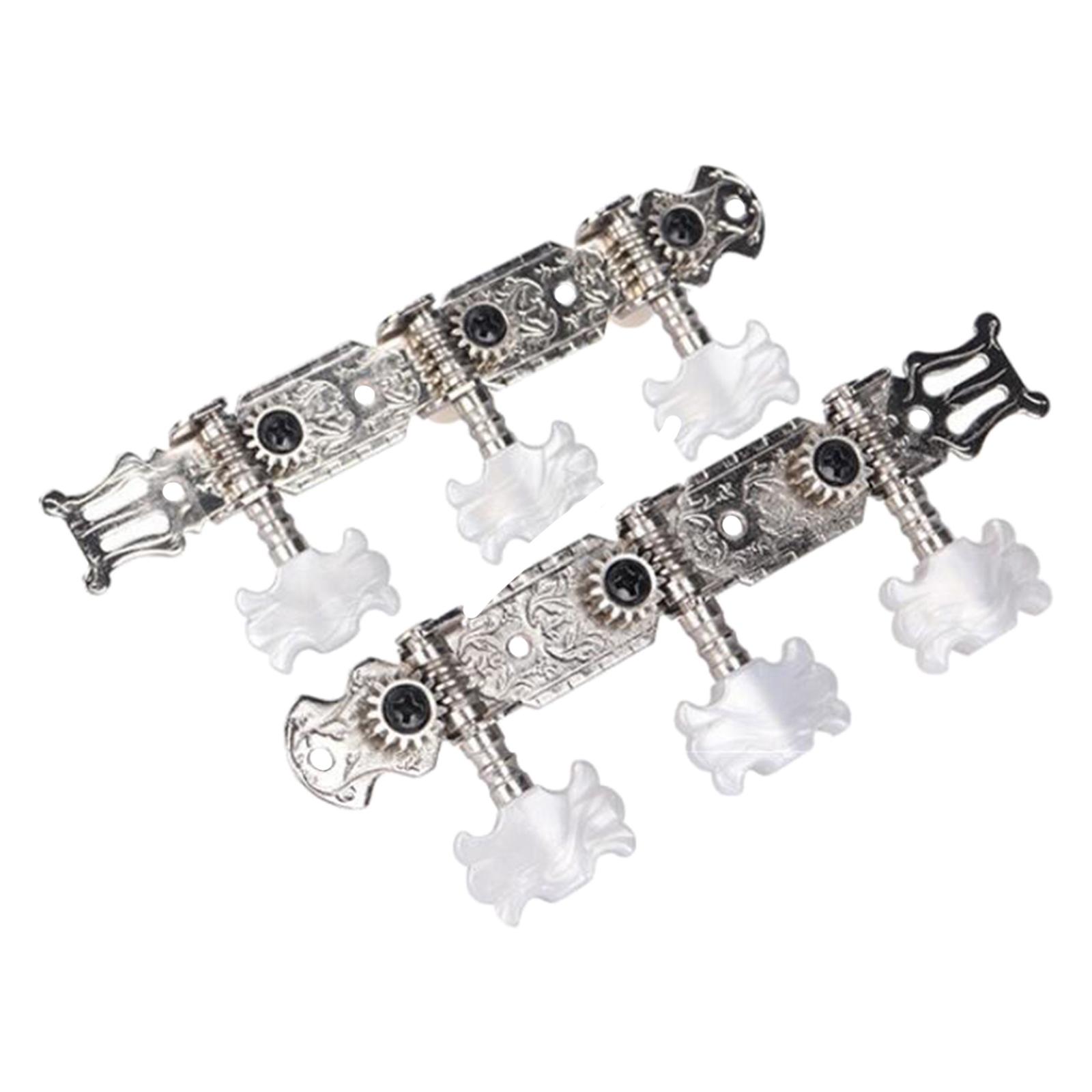 2 Pieces Metal Guitar String Tuning Pegs Machine Heads Tuners Keys for Classical Guitar Accessories
