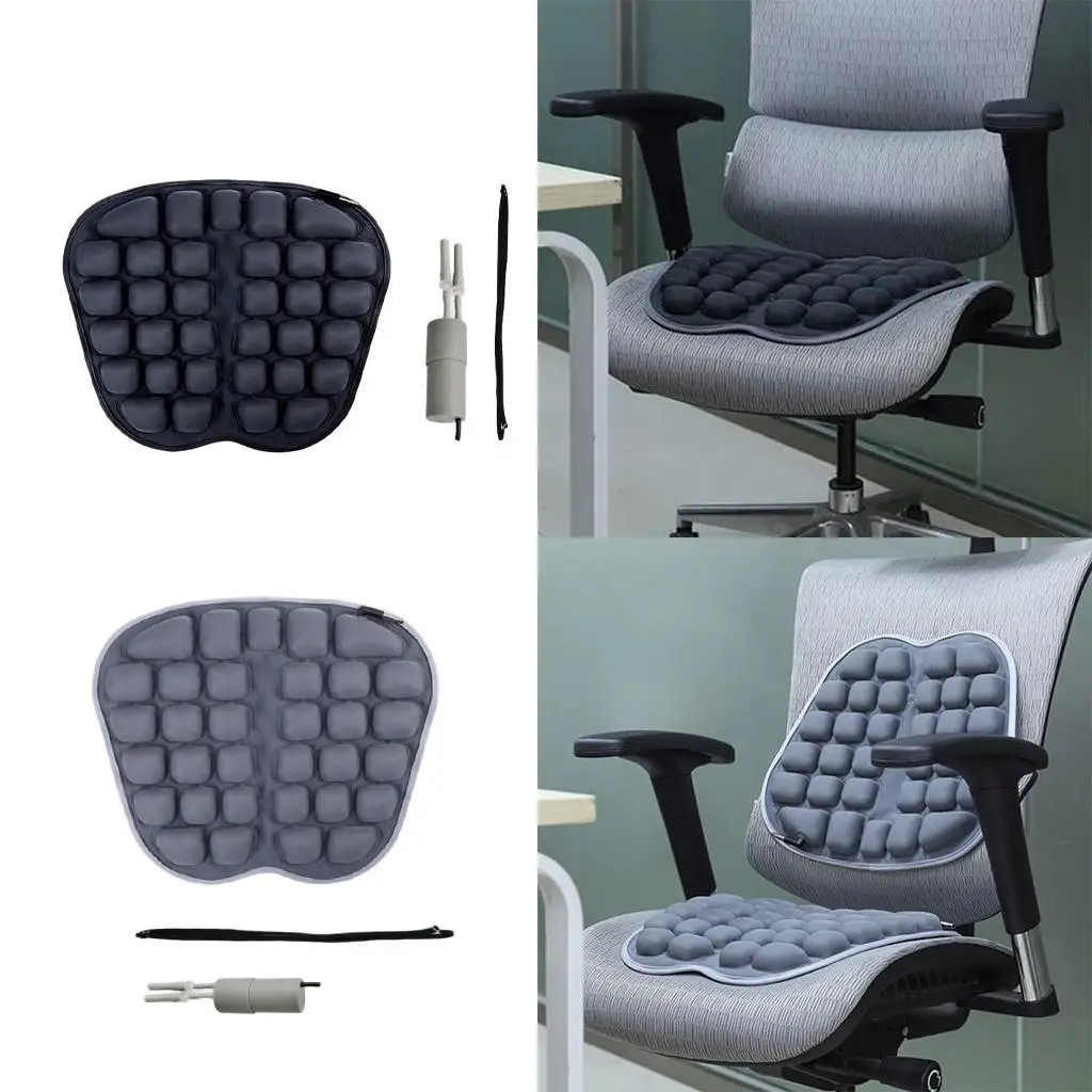 Non-Slip Car Air Inflatable Seat Cushion Unisex Wheelchair Mat with Inflatable Pump Daily Use Pressure Breathable for travel