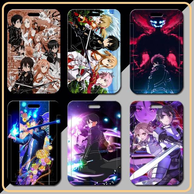 2024 Sword Art Online Card sets Keychain Man Card Set Key Chain Women Meal  Card Set Access Card Water Card Pendant Porte Clef - AliExpress