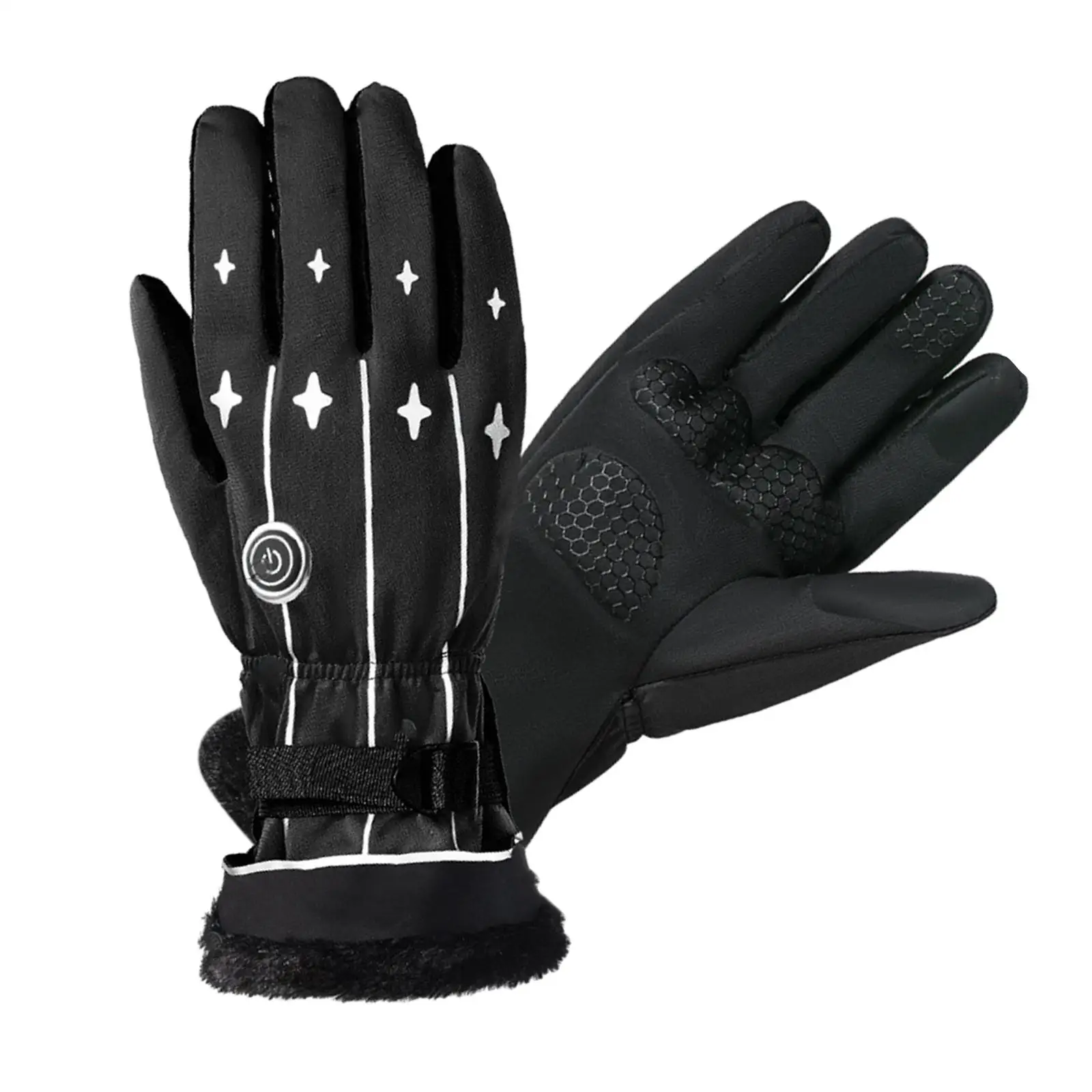 Electric Battery Heated Gloves Touch Screen Warm Adjustable Men Women Waterproof