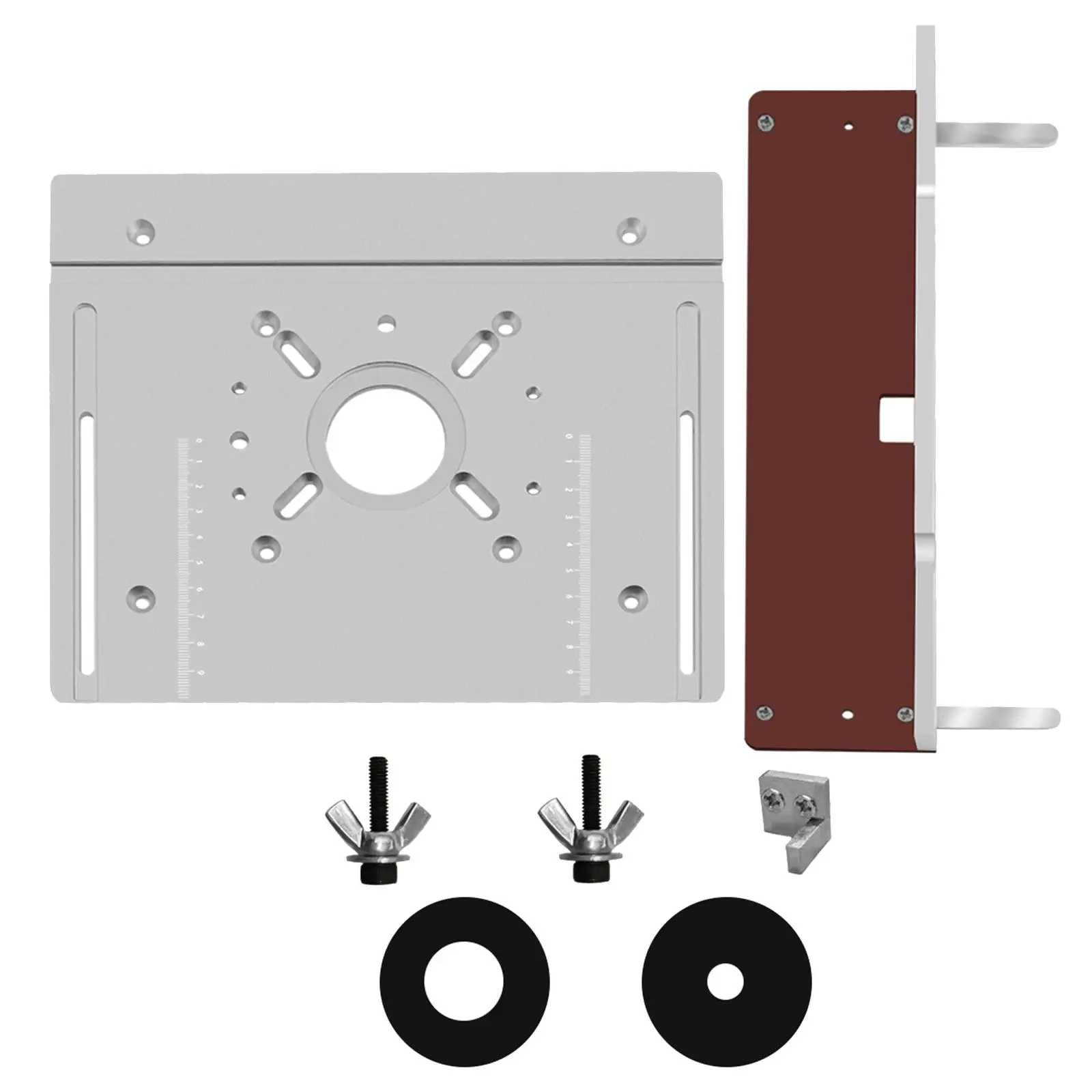 Aluminum Alloy Router Table Insert Table Saw Flip Board Trimmer Tools Woodworking Benches for Engraving Machine Woodworking